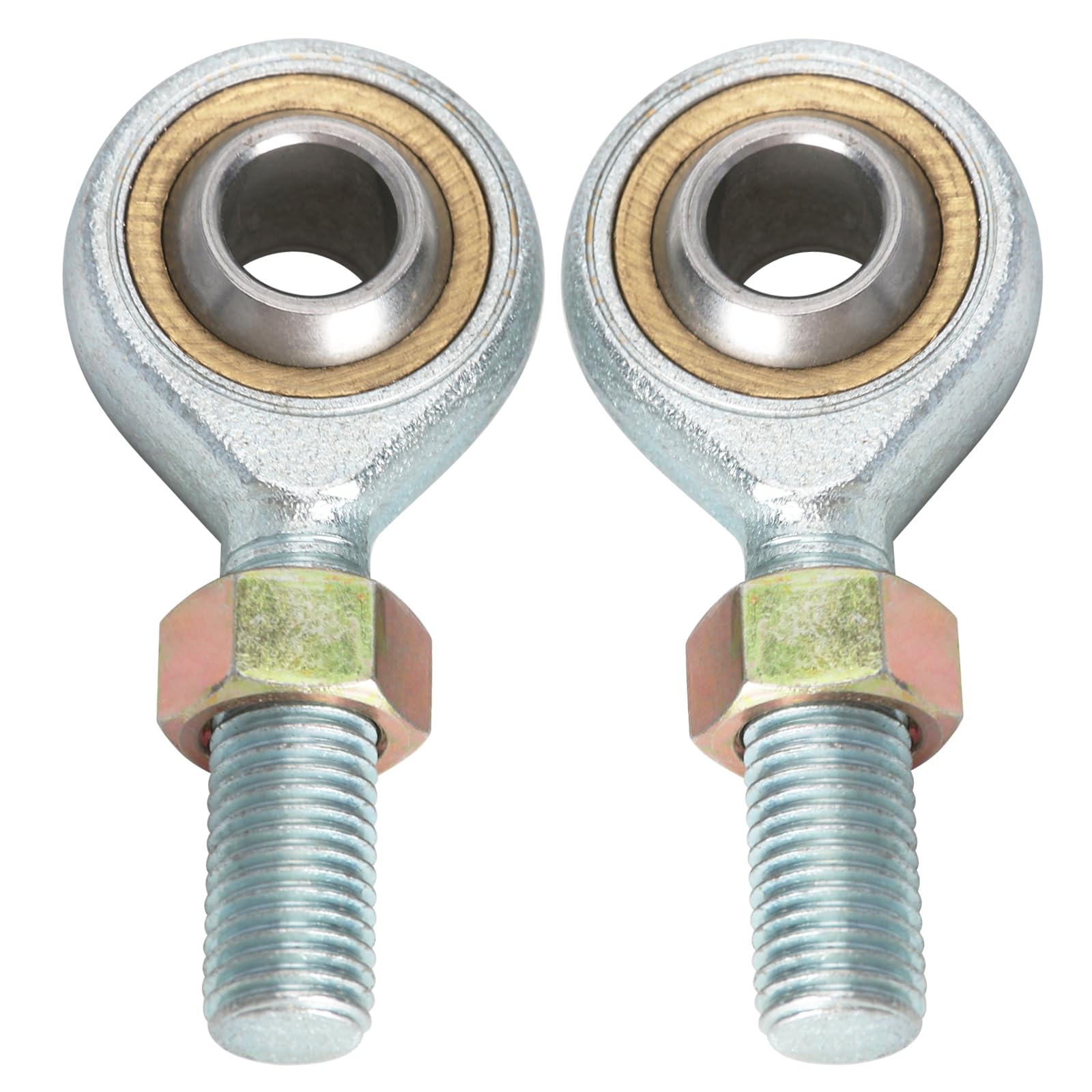 YC Yier M10 x1.25mm Rod End Bearing 10mm Bore Left Right Hand Thread, Ball Joint Self-Lubricating Heim Joint Rod Ends,Includes Jam Nuts for ATV Quad