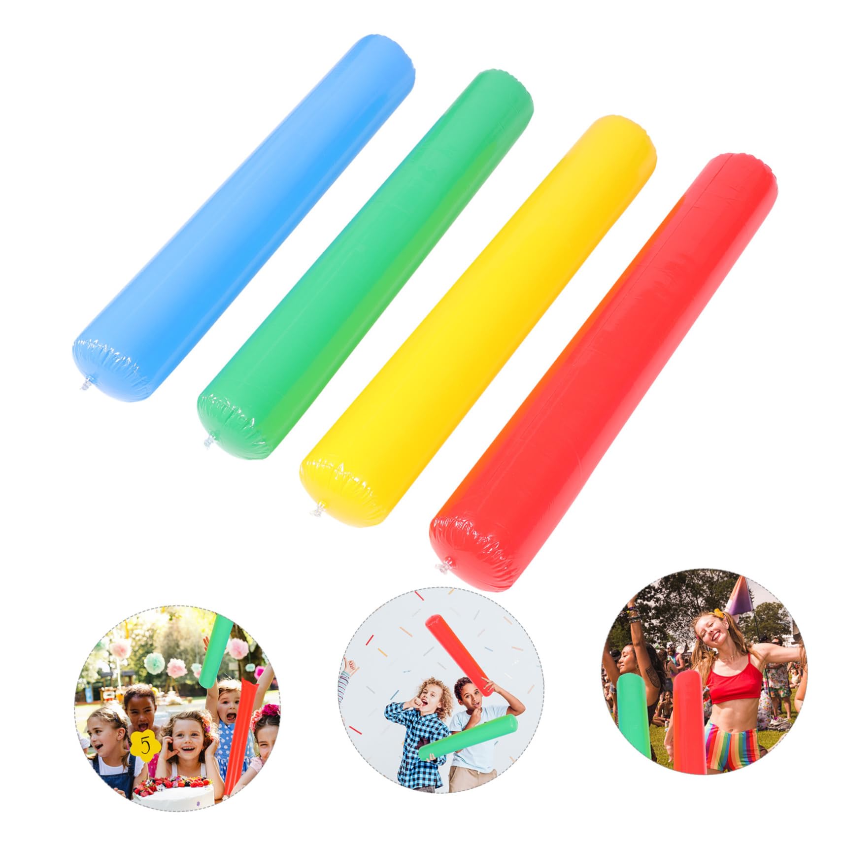 Vaguelly 8pcs Inflatable Cheering Sticks for for Sports Events Parties for Kindergartens Easy to Store Carry Create Fun Atmosphere