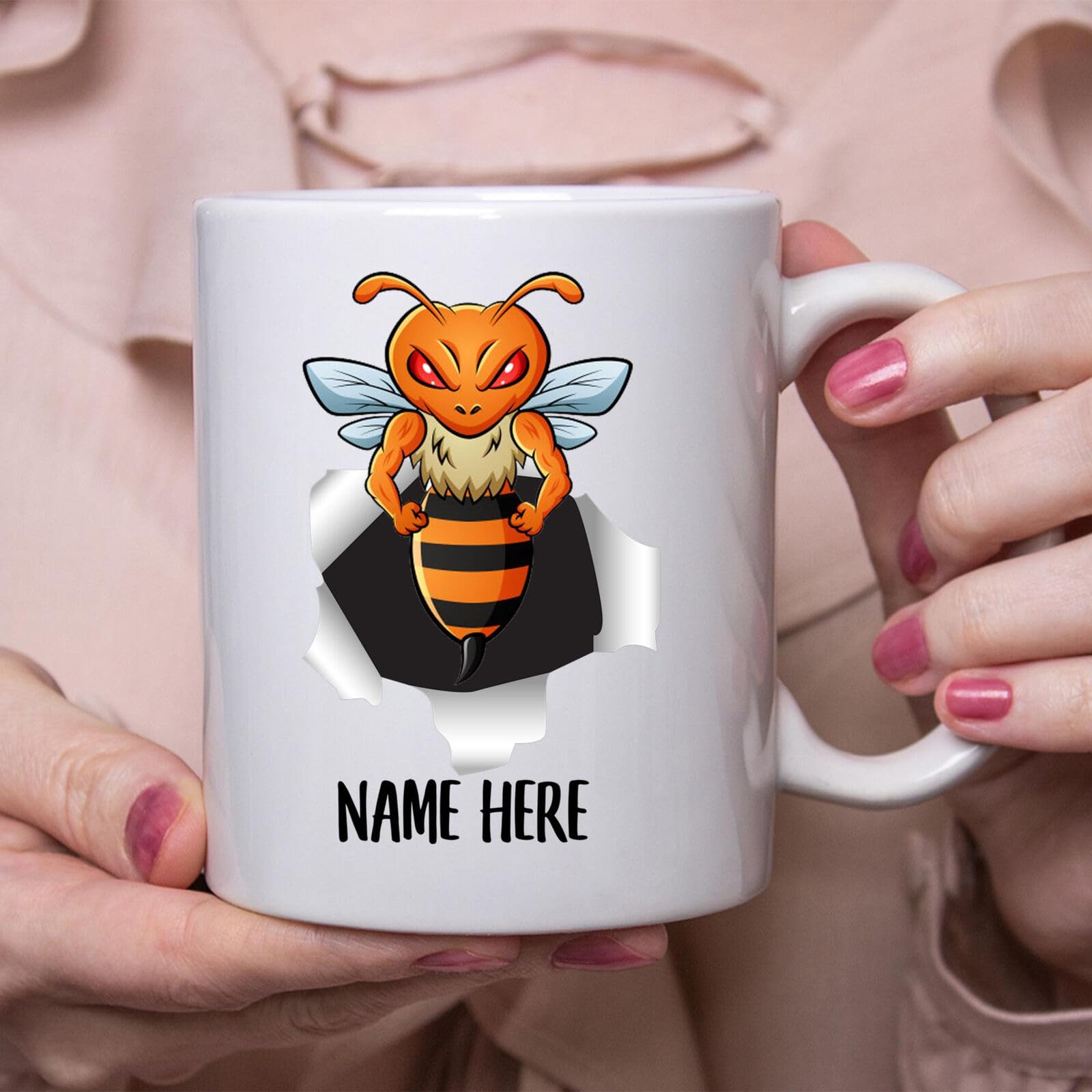 MUGSVILLA Funny Personalized Hornet Custom Name Coffee Mug Printed Coffee and Tea Ceramic Mug- 320 ML Ceramic Coffee Mug 4742