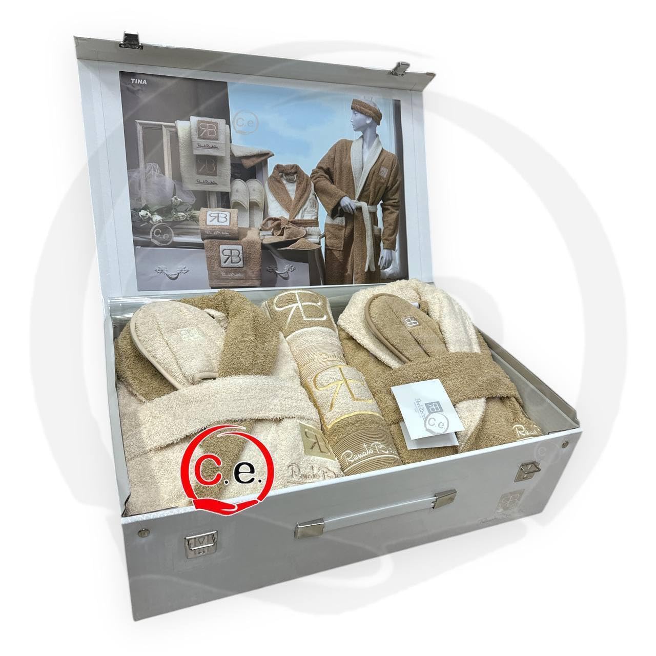 RENATO BALESTRA Completo Bagno Asciugamani Accappatoi Set Uomo Donna Corredo