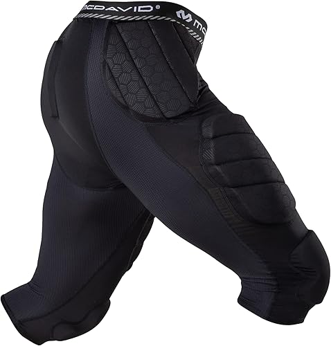 Miniatura 3 de Mcdavid Medias de compresión integradas de 7 almohadillas  para hombre, protección para caderas, muslos, coxis y rodillas, adulto