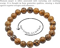 Vista 66 de Amazing Gemstone Pulsera de cristal para mujeres y hombres, pulsera de cristal curativo de protección, pulsera elástica con cuentas de piedras