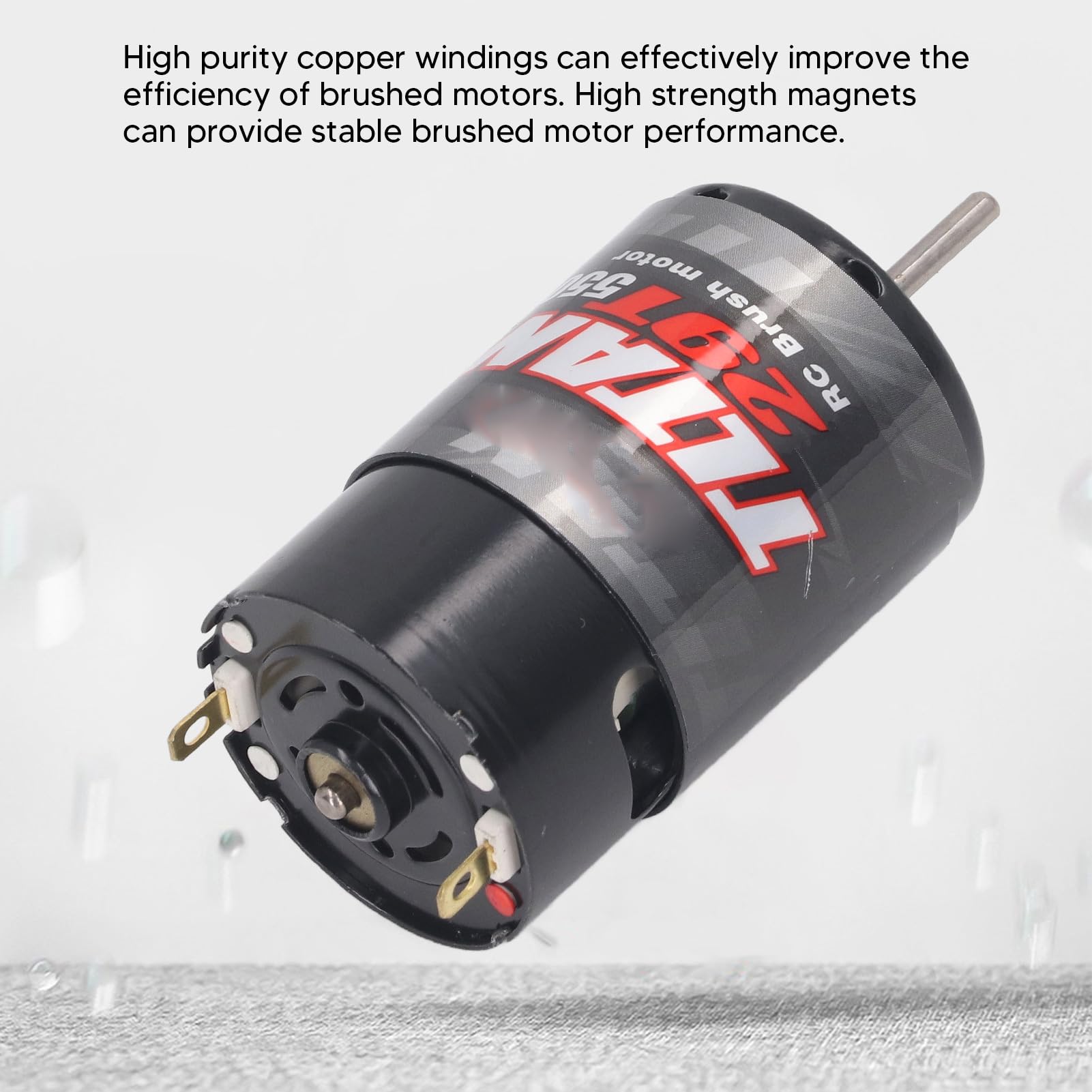 Motor cepillado, motor cepillado universal 550 con caja de cambios reductora 1/3 para camión eléctrico, negro (29T)