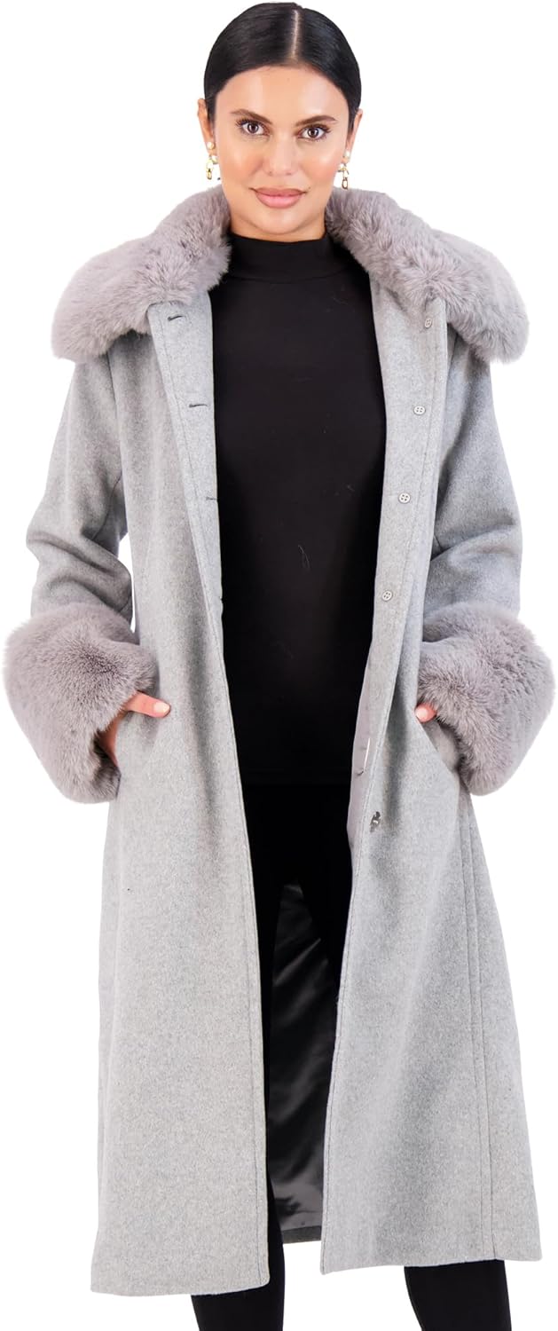 Vince Camuto Trench Coat Women, Wool Coats Women with Fur, Peacoat Womens - Image 2