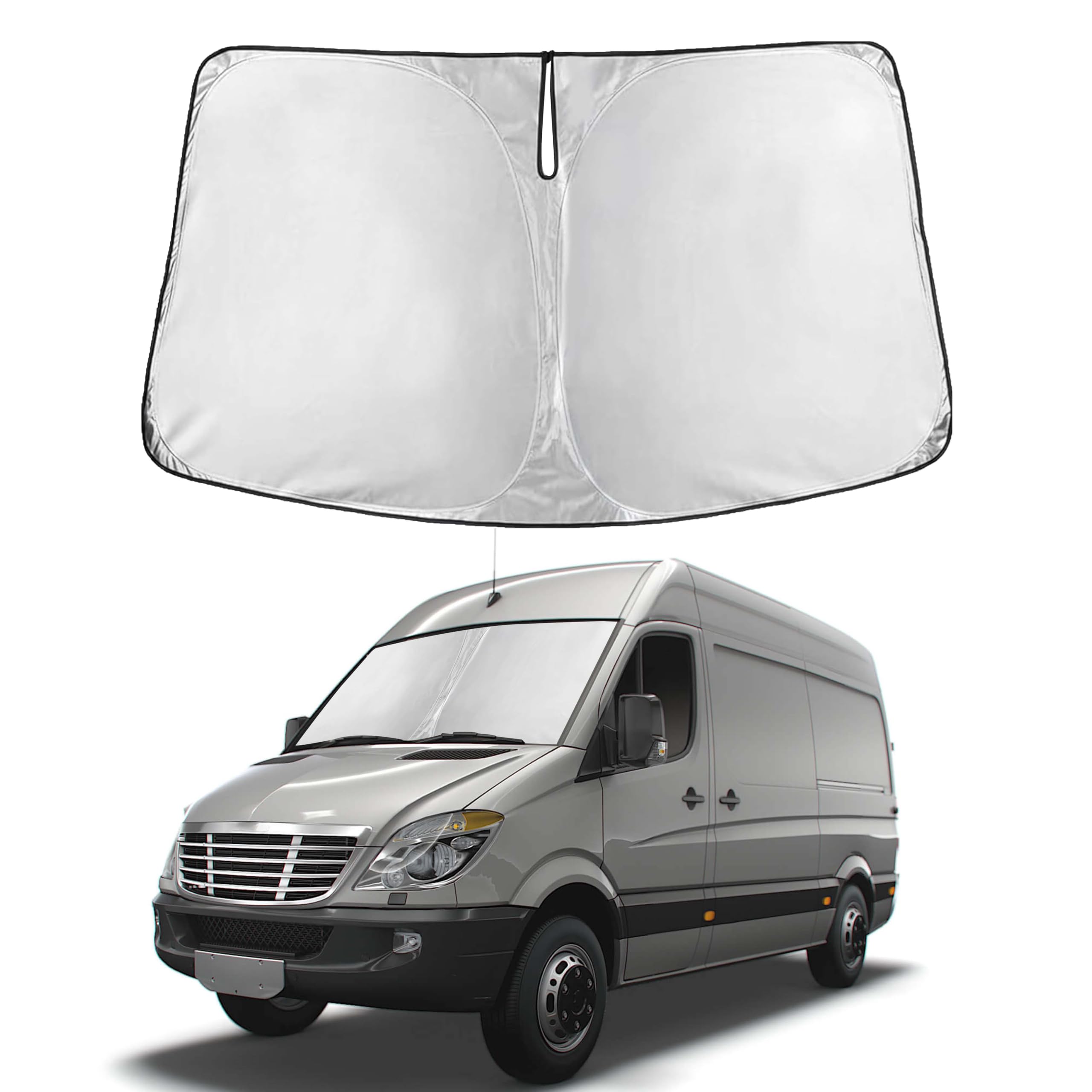 EcoNour Windshield Sunshade Compatible for Dodge Sprinter 2004-2009