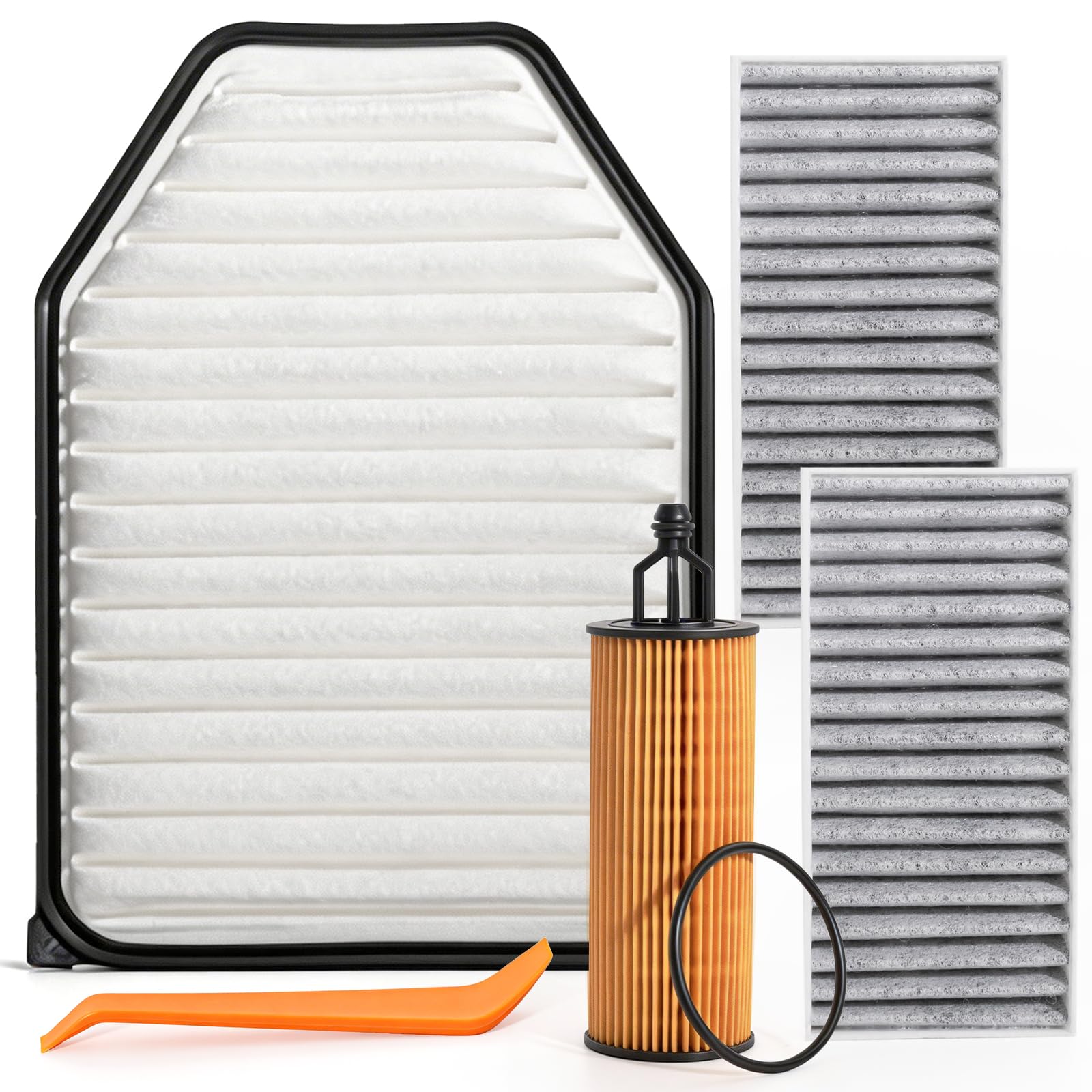 CA10348 68191349AB CF11777 Engine Oil Cabin Air Filter Kit AF4025 | Replacement for AF4025 Compatible with 2011-2017 Jeep Wrangler JK 3.6L V6, 2018 Wrangler JK