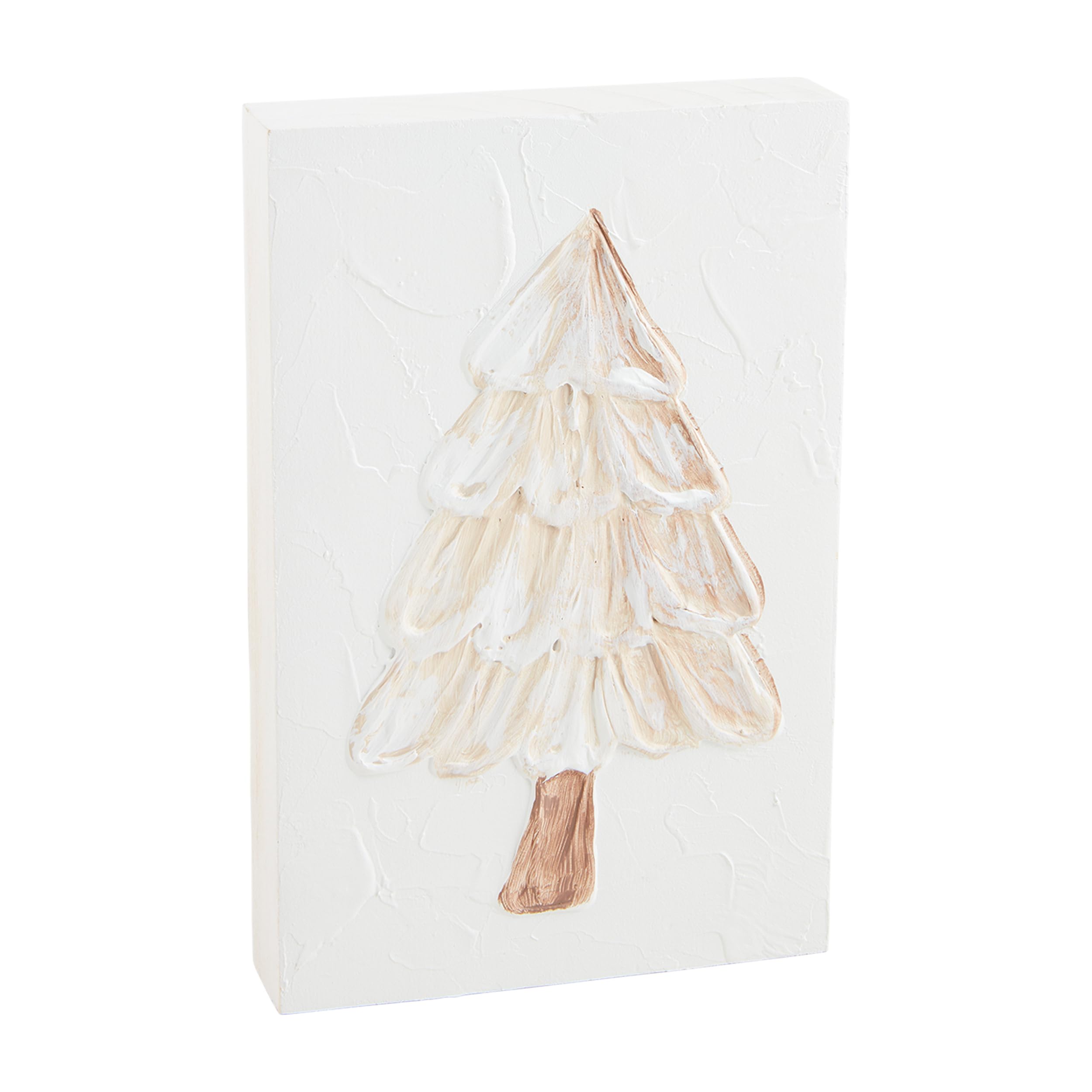 Mud Pie Placa blanca de Navidad, árbol, 8 1/2 x 5 1/2 pulgadas