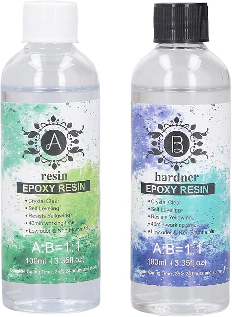 100ml Epoxy Resin Clear Kit Self Defoaming High Transparent Epoxy Resin Coating