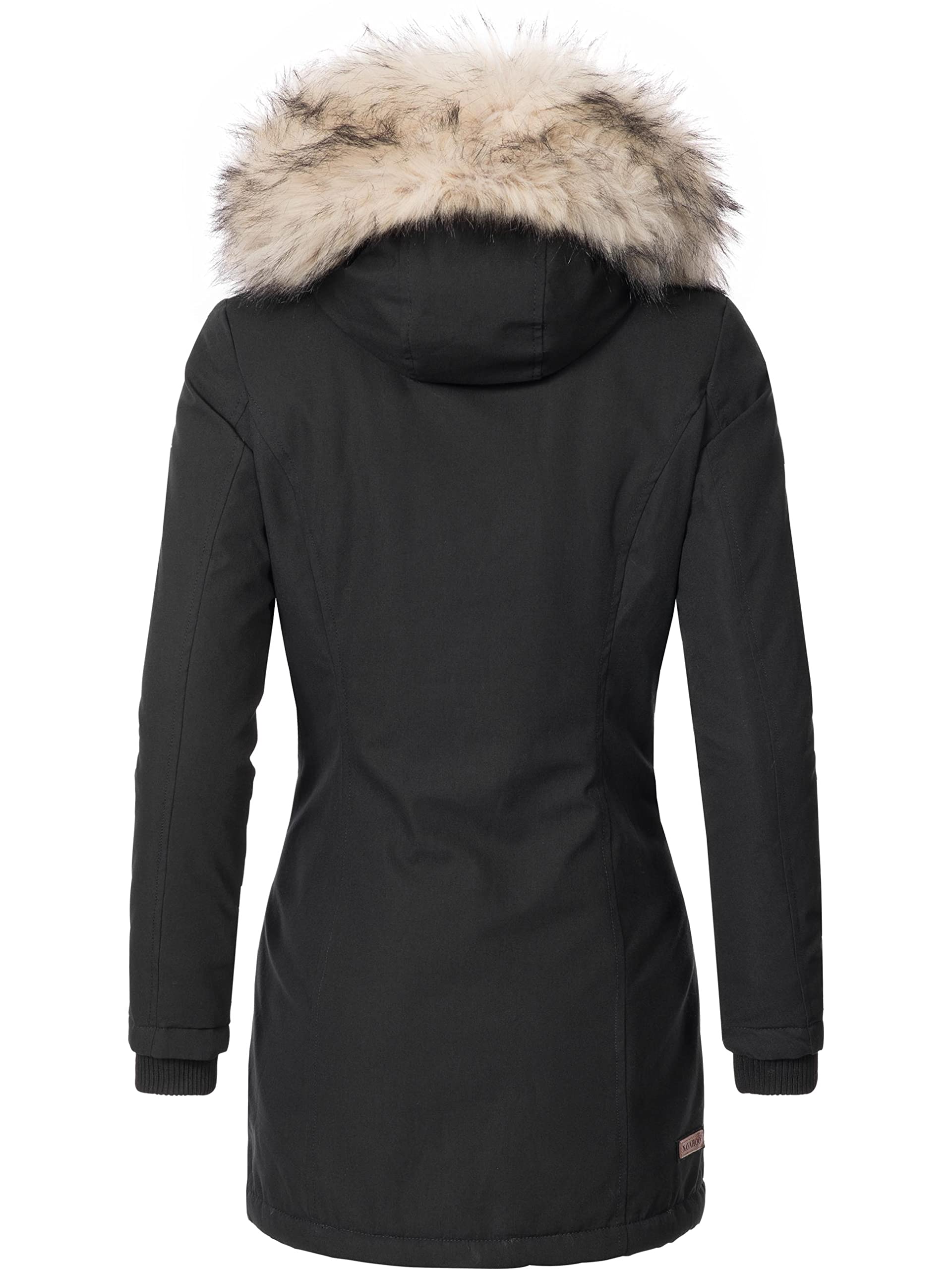 Navahoo Abrigo corto de invierno para mujer con capucha Cristal XS-XXL