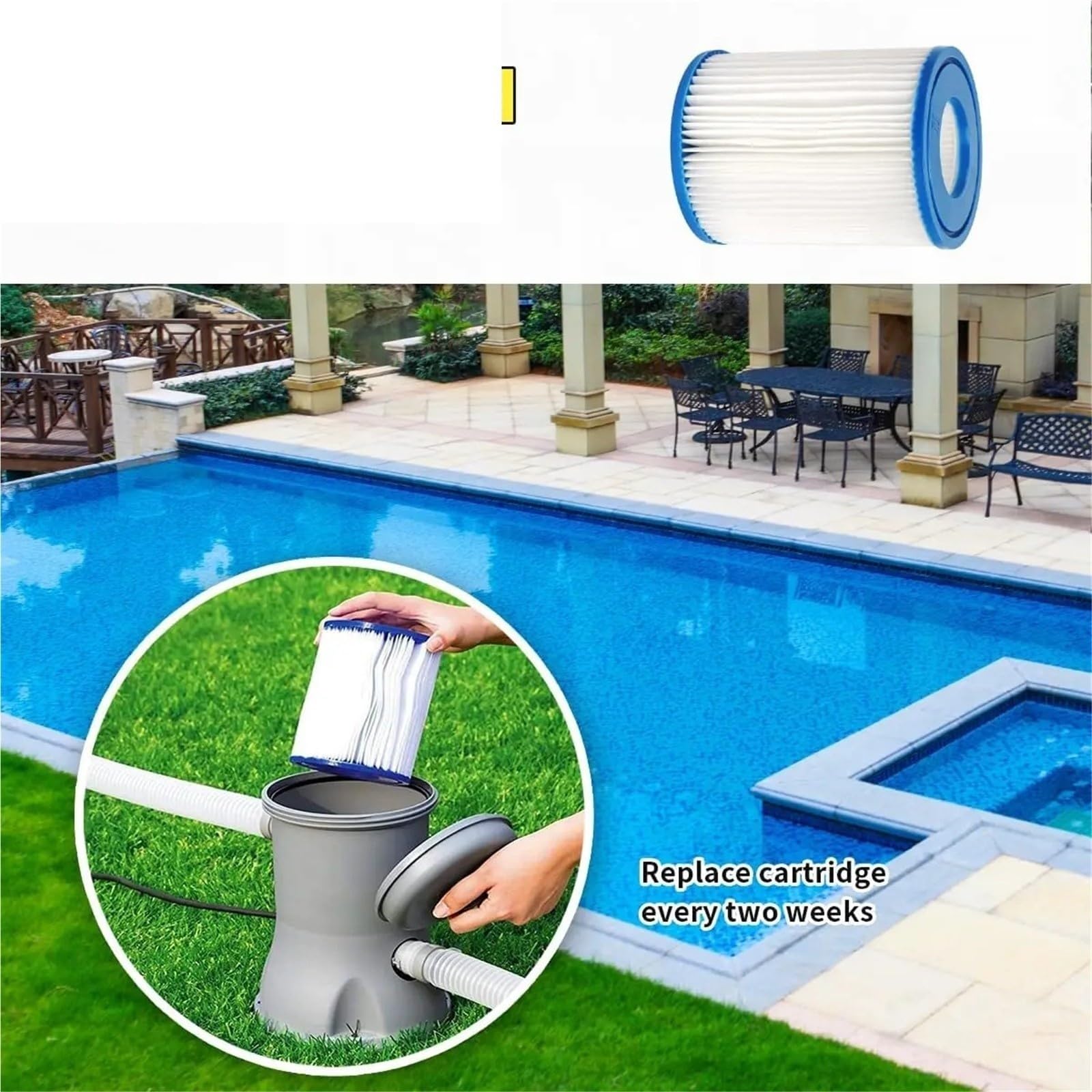 Cartuccia Filtro, Compatibile Con Bestway, II, Cartuccia Filtro Piscina