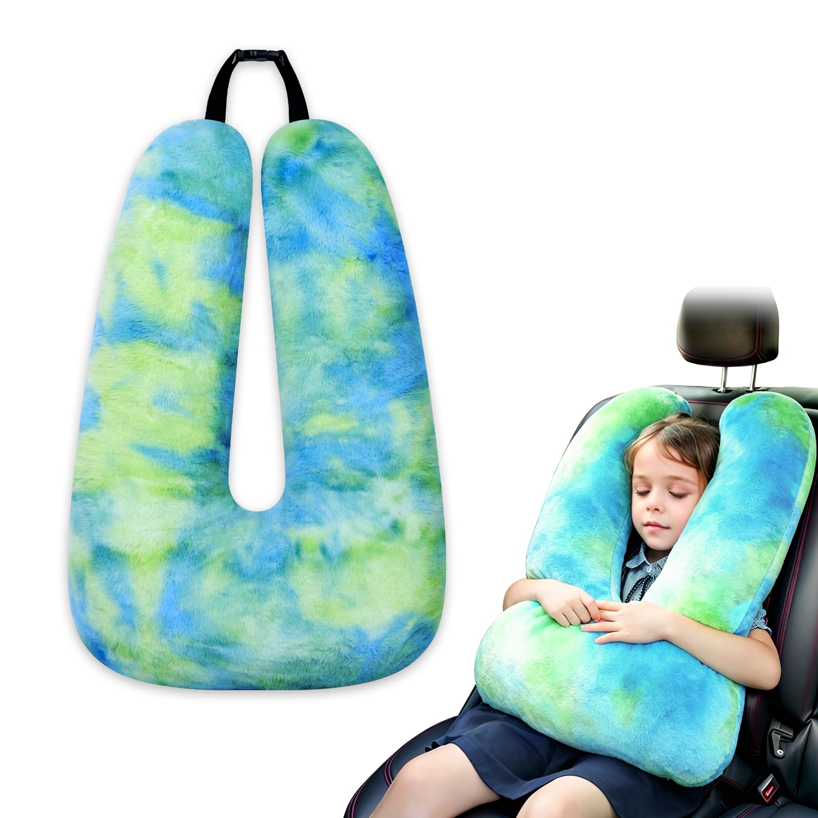 Atablyn Almohada de cuello multiusos para niños, compañero de viaje