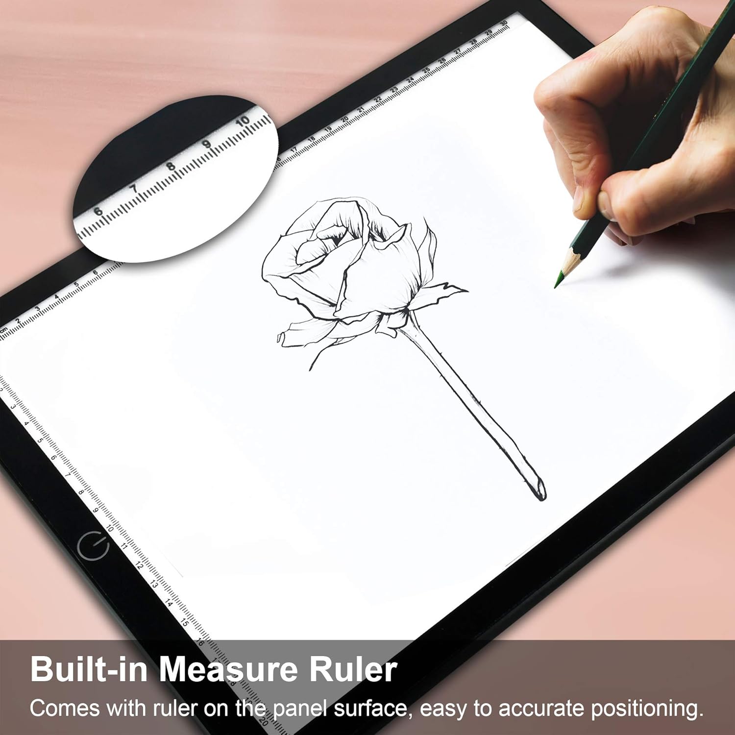 comzler Light Board, A4 Tracing Light Box, Magnetic Light Pad, Light Table for Tracing, LED Light Drawing Board, Sketch Pad LED Light Drawing Pad, Cricut Light Pad, Dimmable Brightness