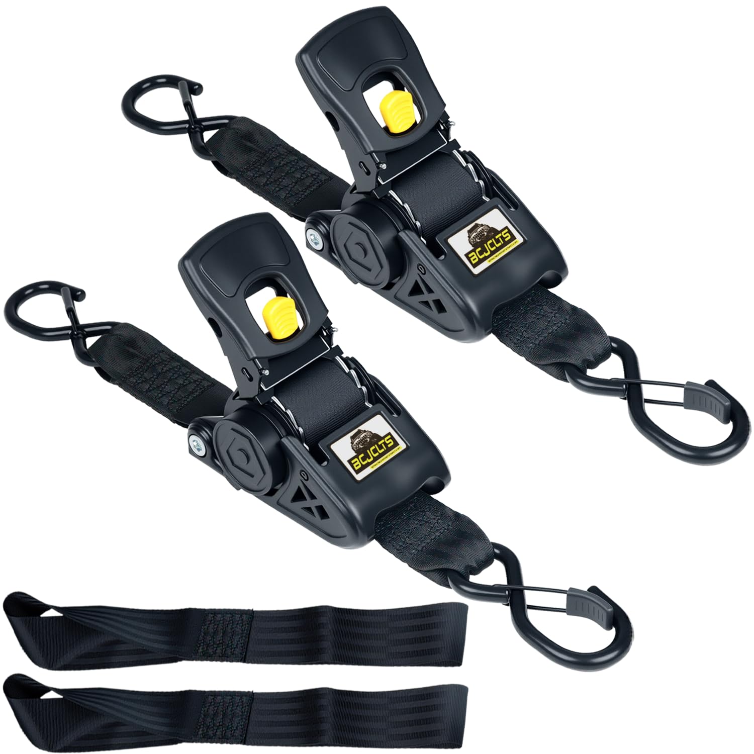 Retractable Ratchet Straps 2-Pack 2in x 10ft