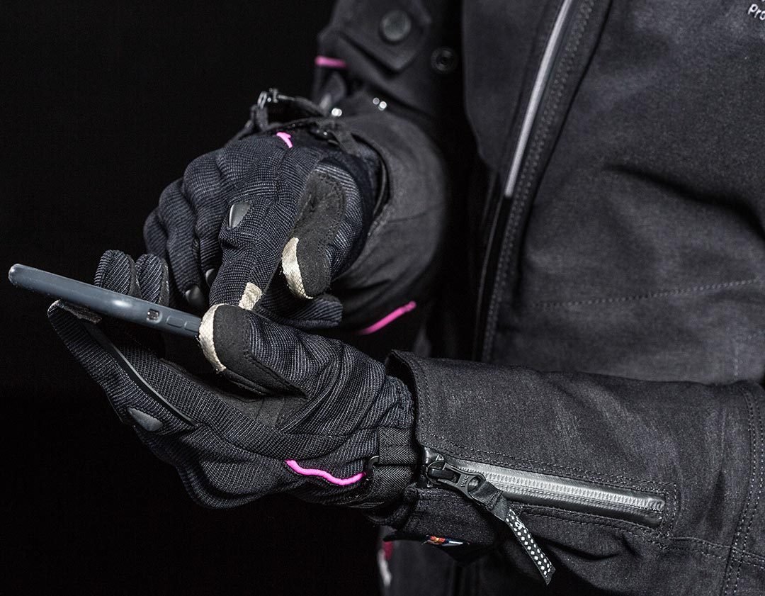 Rukka Virve Gore-Tex Damskie rękawice motocyklowe, czarny/purpurowy, 10