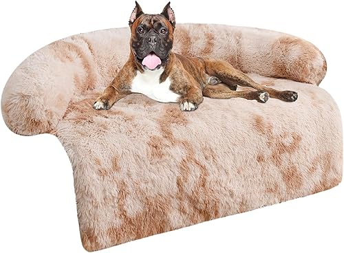 Miniatura 1 de Auemtyn Cama para perros, camas relajantes para perros grandes, teñido anudado, 45 x 37 x 7 pulgadas, esponjosa, antideslizante, XL, protector de