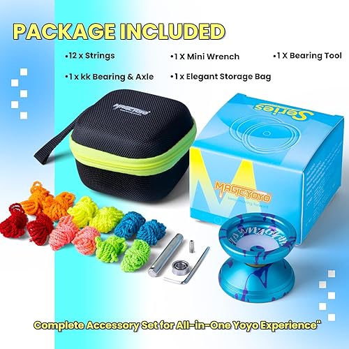 Miniatura 9 de MAGICYOYO Yoyo profesional sensible para niños de 8 a 12 años, V6 Locus de doble función para adultos, yoyo de truco giratorio de dedo con