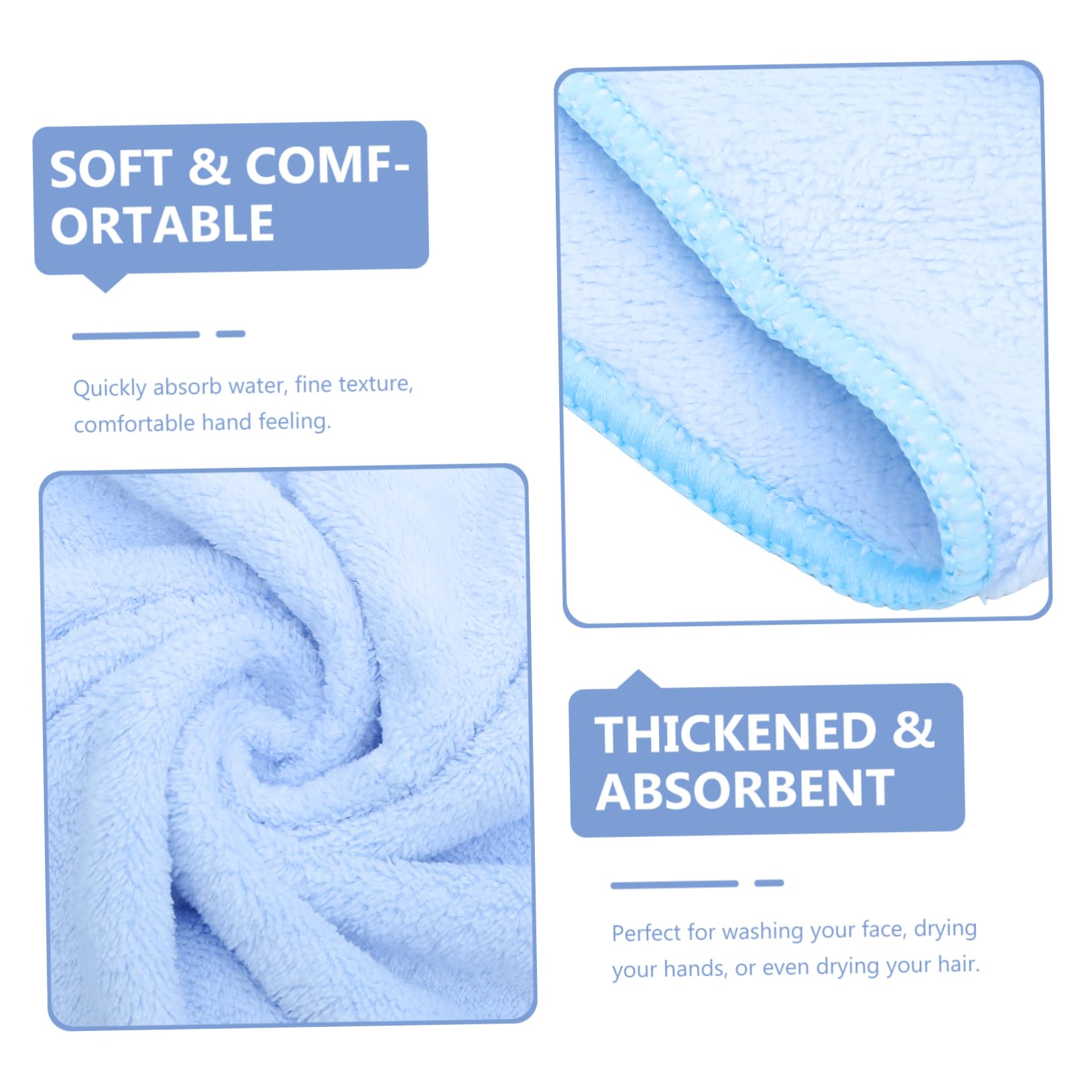 OUNONA Coral Velvet Towels Set Soft Absorbent Face Towels for Bath Hair Drying Spa Hotel Home Use