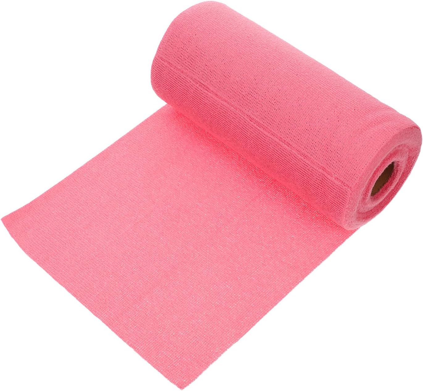 SOLUSTRE Microfiber Cleaning Cloth Roll 25cm, 50pcs Pink Tear-Away Kitchen Dishcloths, Thickened Reusable Washable Rags for Wet and Dry Cleaning in Home and Garage