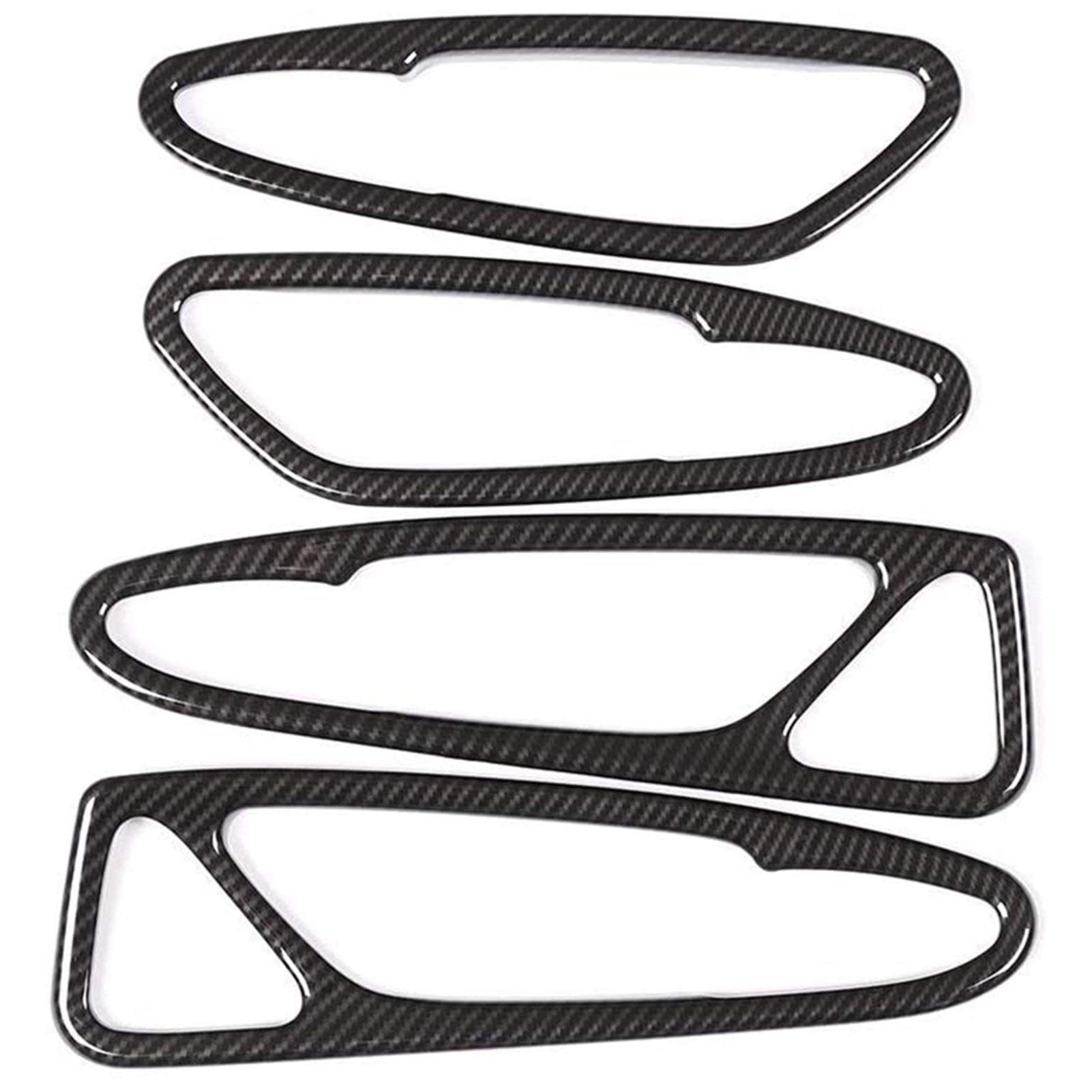 ABS ABS Fibra di carbonio Stile Car Interior Door Handle Frame Trim, for Alfa Romeo, for Stelvio 2017-2019
