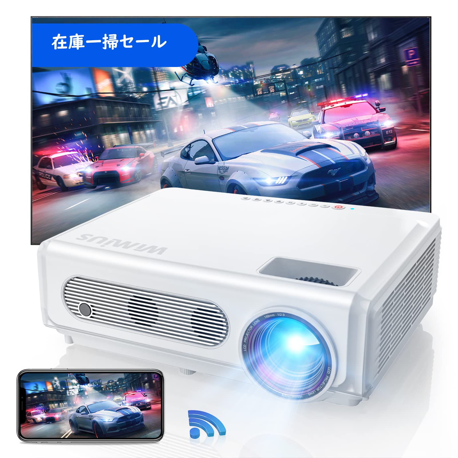 Amazon.co.jp: WiMiUS プロジェクター 9800lm 5.0GWiFi Bluetooth 5.0 