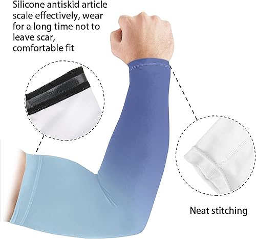 Vista 68 de CLOHOMIN Mangas de brazo para hombres y mujeres elásticas para cubrir tatuajes, manga deportiva refrescante para correr, ciclismo, baloncesto, fútbol