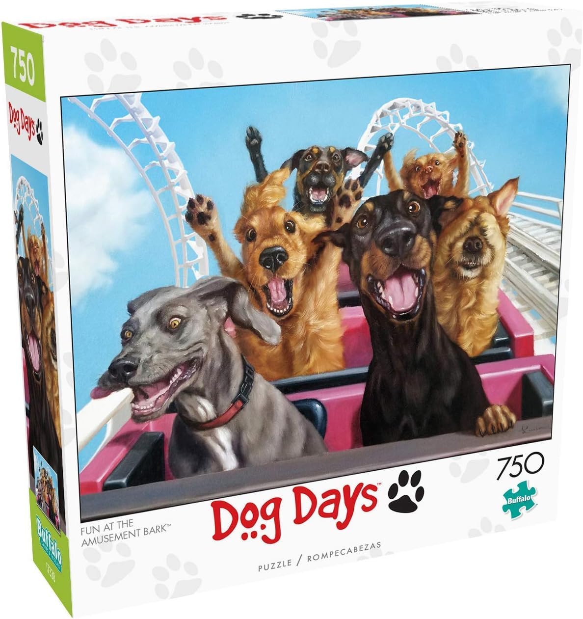 Buffalo Games - Fun at The Amusement Bark - 750 Piece Jigsaw Puzzle, Black