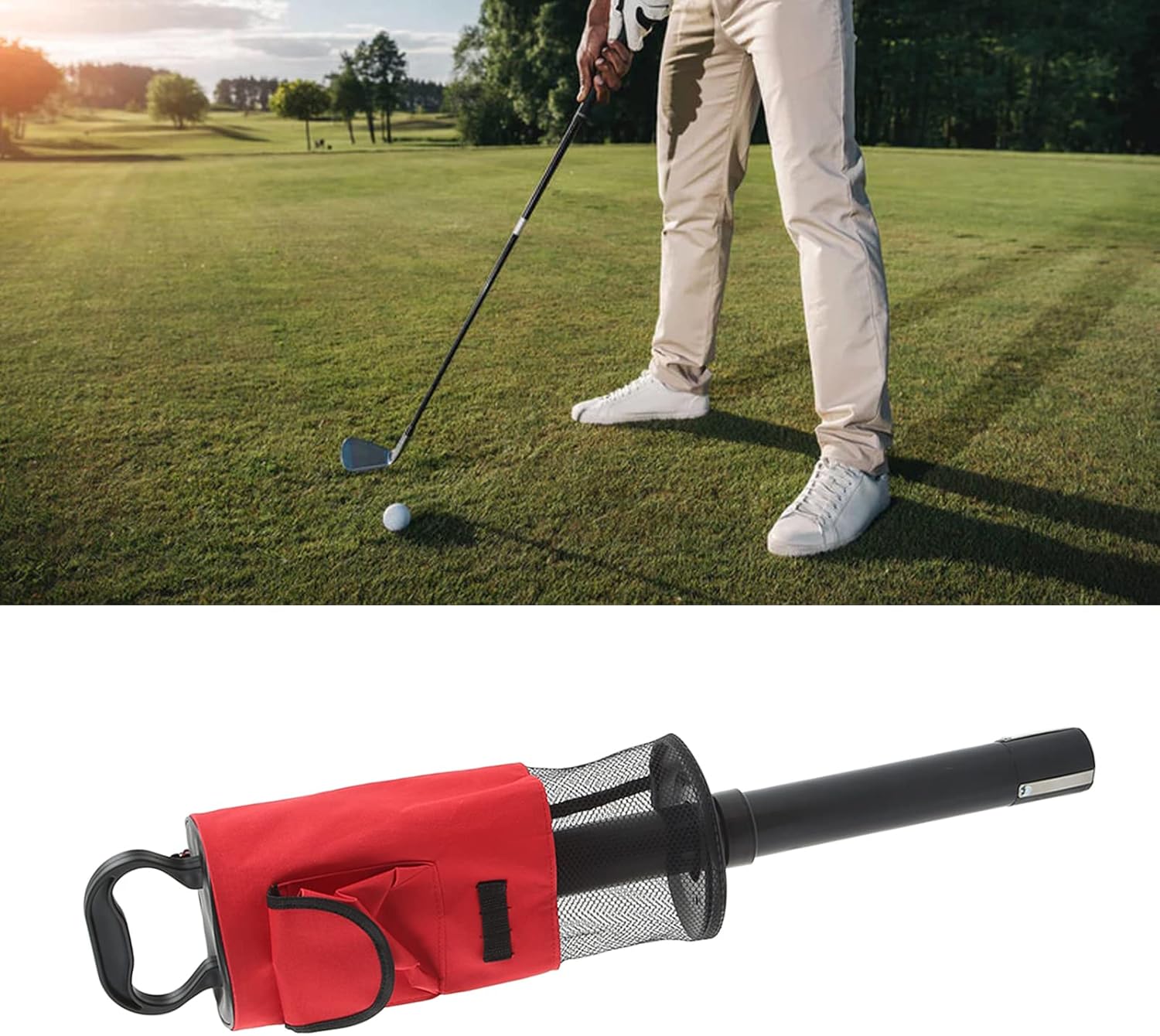 Efficient Golfs Sphere Collector with Retriever Bag,Golf Ball Retriever,Golf Pick Up Tool - Ideal for Golfs Course and Outdoor Practice