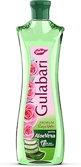 Dabur Gulabari Premium Rose Water with Aloe Vera - 400 ml | Upto 8 HR Skin Hydration | Cleanses, Tones and Moisturises Skin | For All Skin Types