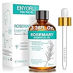 ENYORLI Rosemary Oil 3.38 fl oz Christmas Gift for Women Men Rosemary Essential Oil 100% Natural for Hair, Scalp, Skin, Diffusers, Aromatherapy, Massage, Soap and Candle Making