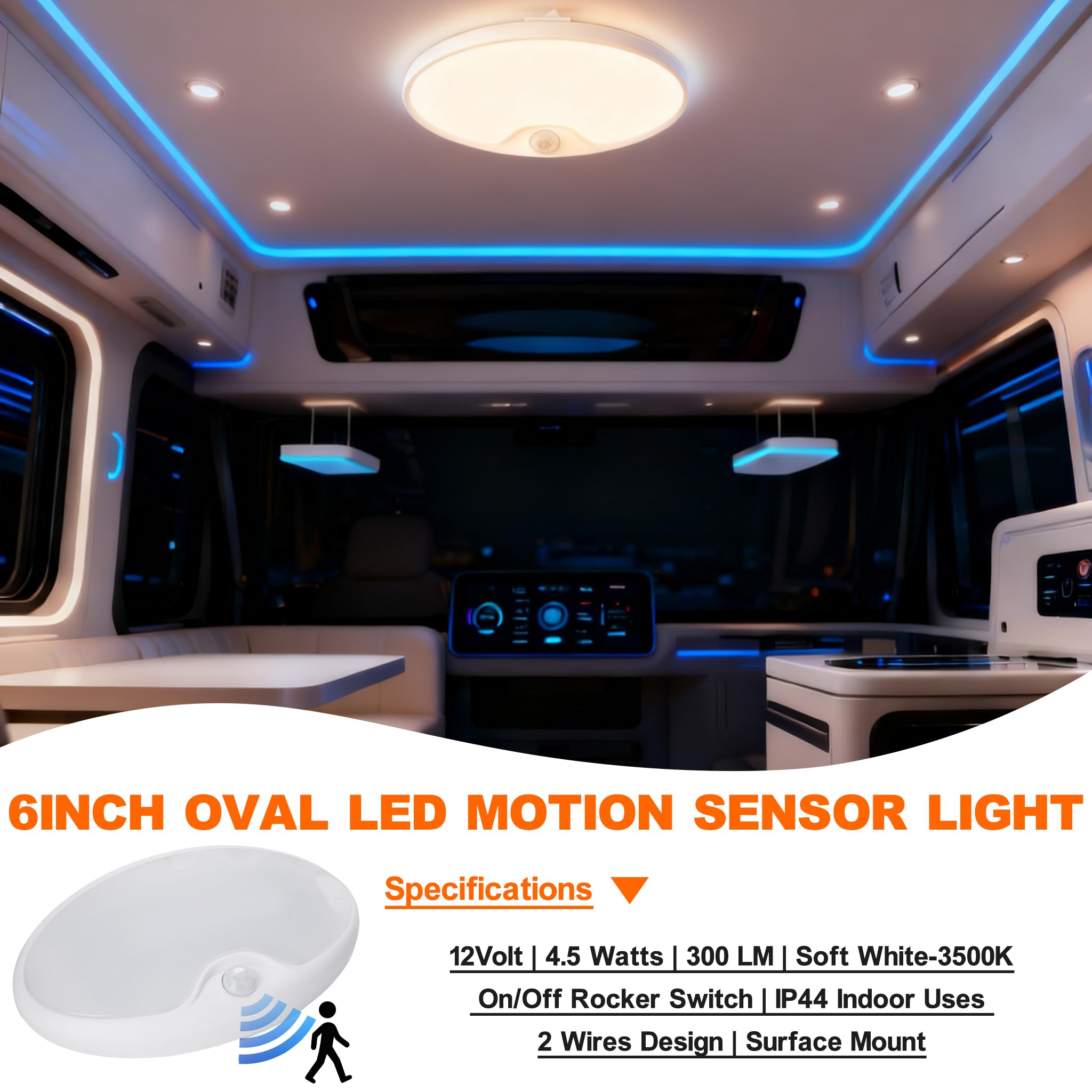 Amazon.com: Dream Lighting 12V DC LED Pancake Light for RV