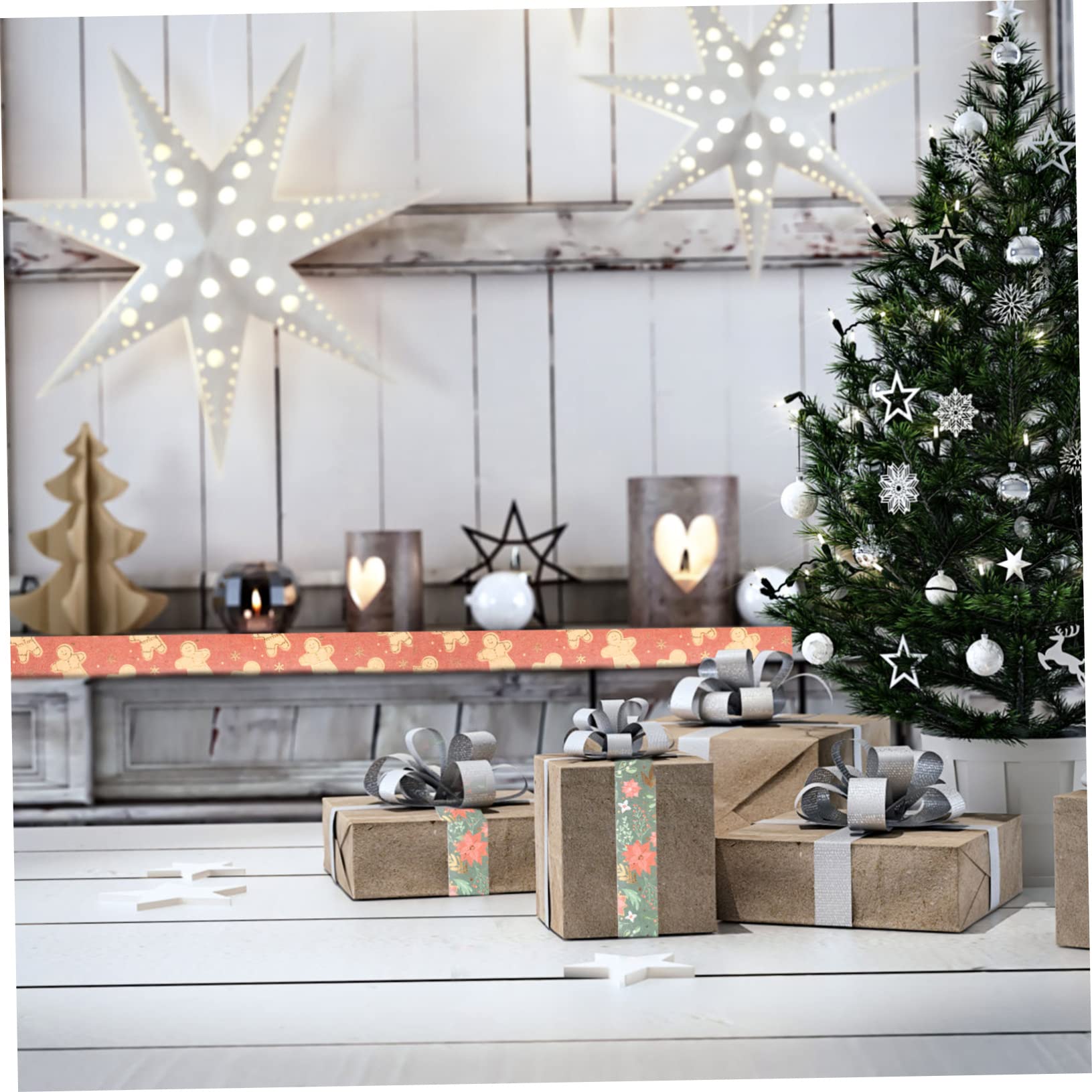 Tofficu 5 Juegos Cinta Washi Navideña Pegatinas Con Temas Navideños Cintas De Cuaderno Pegatinas as Christmas Stickers Cintas Para Envolver De Diario 21 Rollos*5