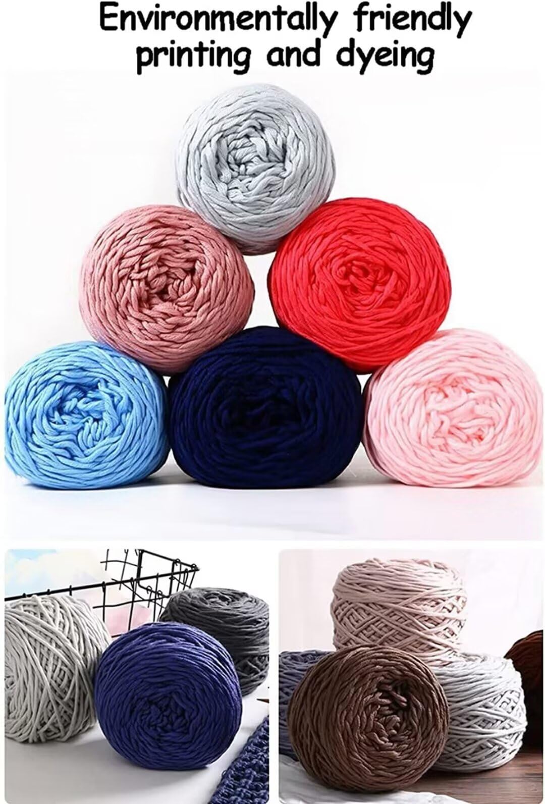 gomitoli di lana da 100 g per pistola da tufting, ago da punzonatura, uncinetto, filo da ricamo per sciarpe per maglioni da ricamo a 8 fili, filato per tufting professionale, filato misto poliestere