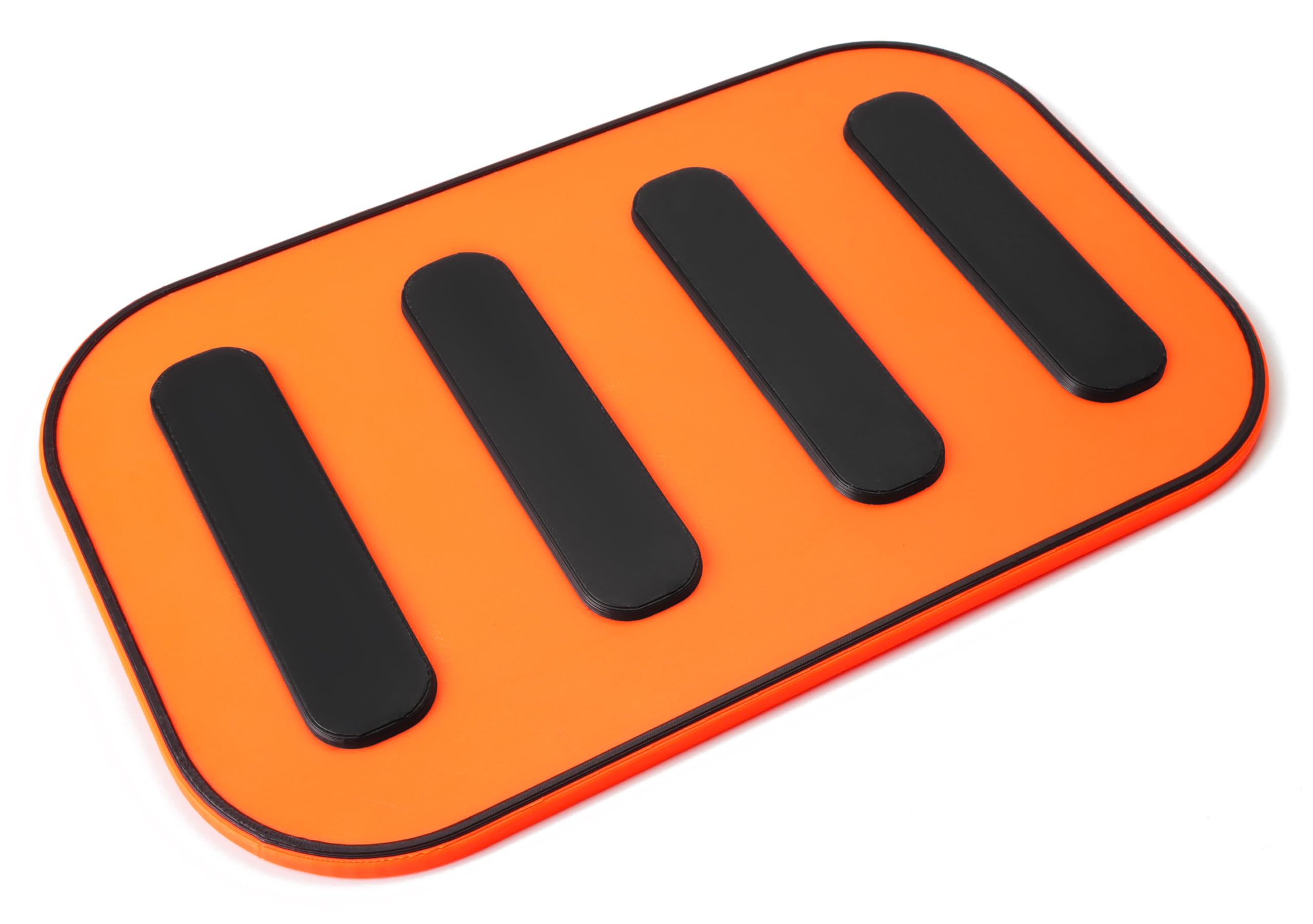 Reposapiés compatible con Citroen AMI – Reposapiés del conductor – Accesorio interior de coche – Protector de plataforma lado izquierdo naranja y negro – Montaje sin agujeros