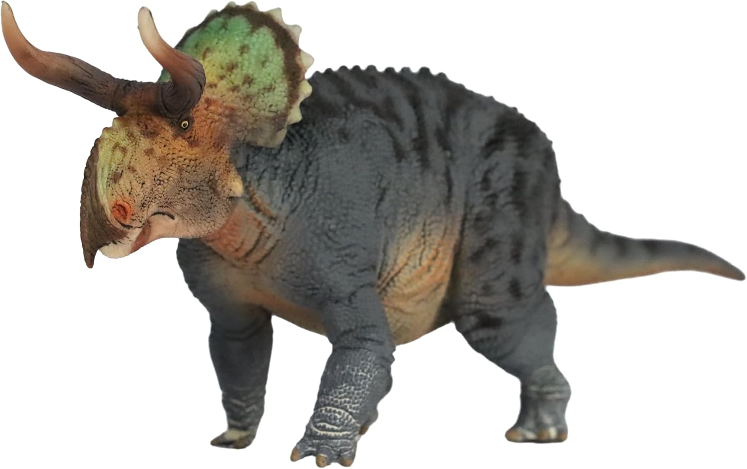 HLG 1:35 Scale Nasutoceratops Figure PVC Dinosaur Model Home Decoration Gift for Adult (Blue)