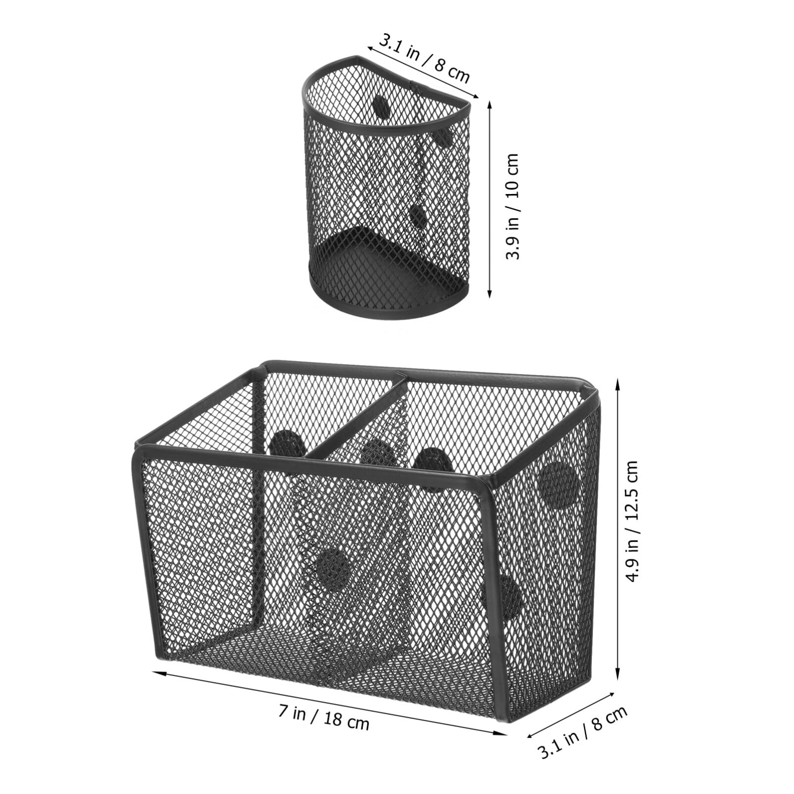 ifundom 3piezas Portaplumas y Caja Organizadores Magnéticos Para Rotuladores De Pizarra white Caja Magnética Para Guardar Material De Oficina Soporte Magnético Para Borradores Para Oficin