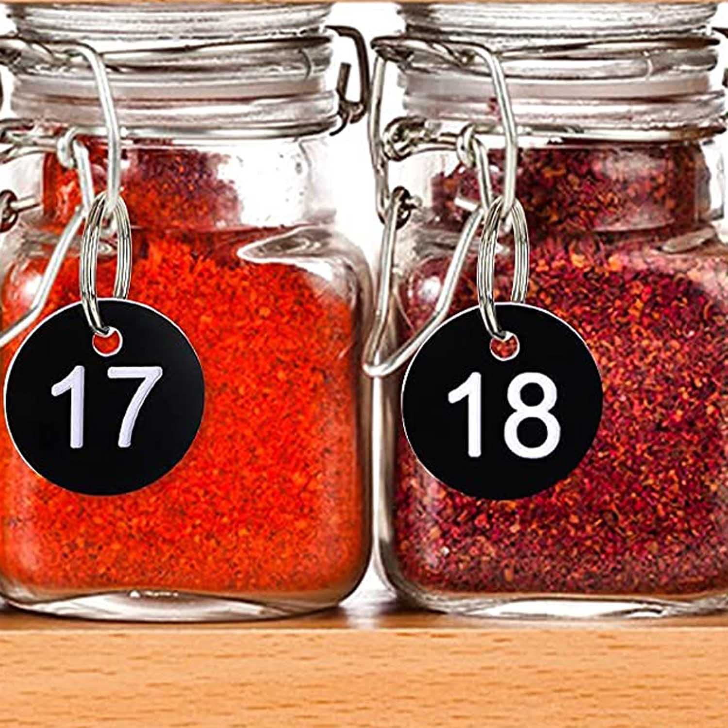 Amazon | タグ キーホルダー 名札番号札50枚 ネーム分類ID