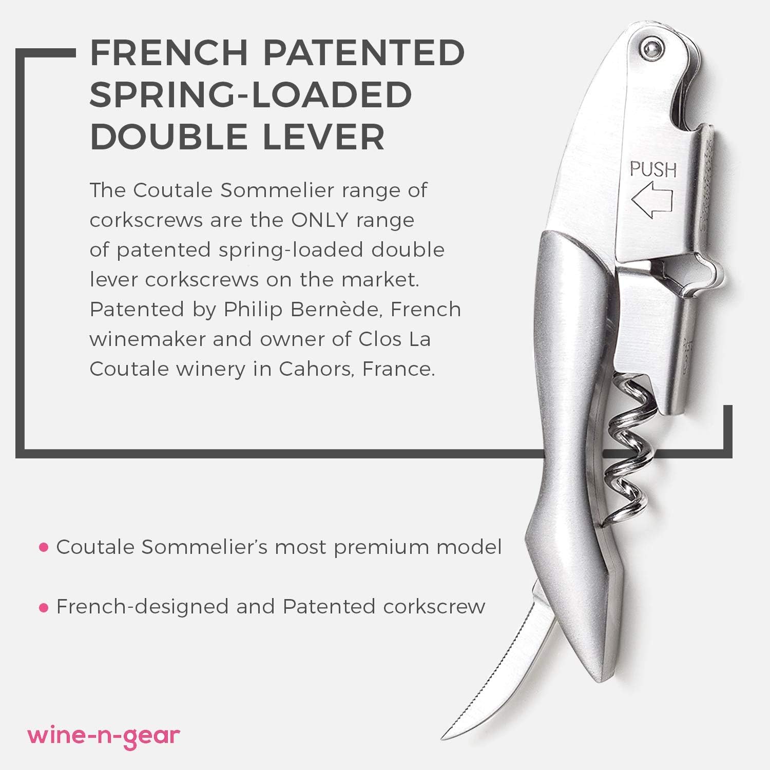 Nеw Dеаl Prestige Waiters Corkscrew By Coutale Sommelier - Stainless Steel - Handmade and Sustainable Pinewood Crate - French Patented Spring-Loaded Double Lever Wine Bottle Opener for Bartenders and Gifts Blасk Frіdау - 80% оƒƒ Prestige Waiters Corkscrew By Coutale Sommelier - Stainless Steel - Handmade and Sustainable Pinewood Crate - French Patented Spring-Loaded Double Lever Wine Bottle Opener for Bartenders and Gifts