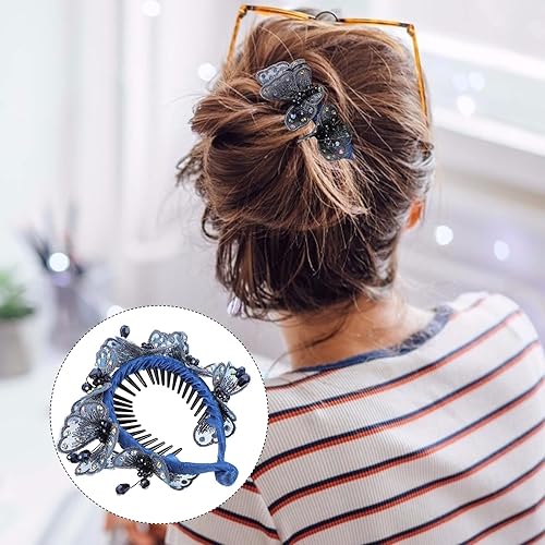 Miniatura 9 de Pinzas para el cabello tejidas hechas a mano, pinzas para el cabello creativas, pinzas para el cabello con diamantes de imitación, accesorios para