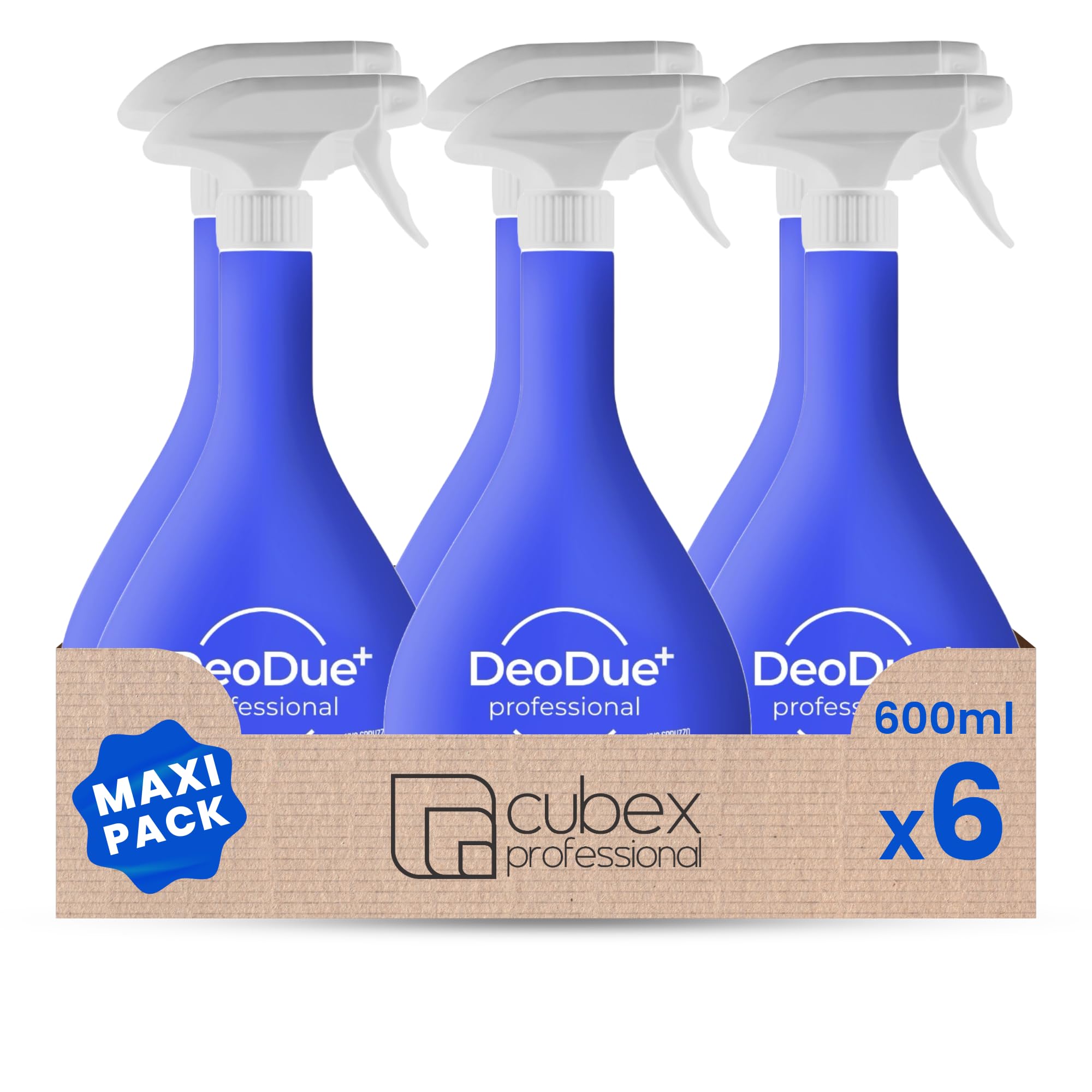 DeoDue+ Professional Joy 6 x 600 ml – Ambientador bifásico, cada espray dura hasta 72 horas y neutraliza los malos olores – Notas florales y frescas