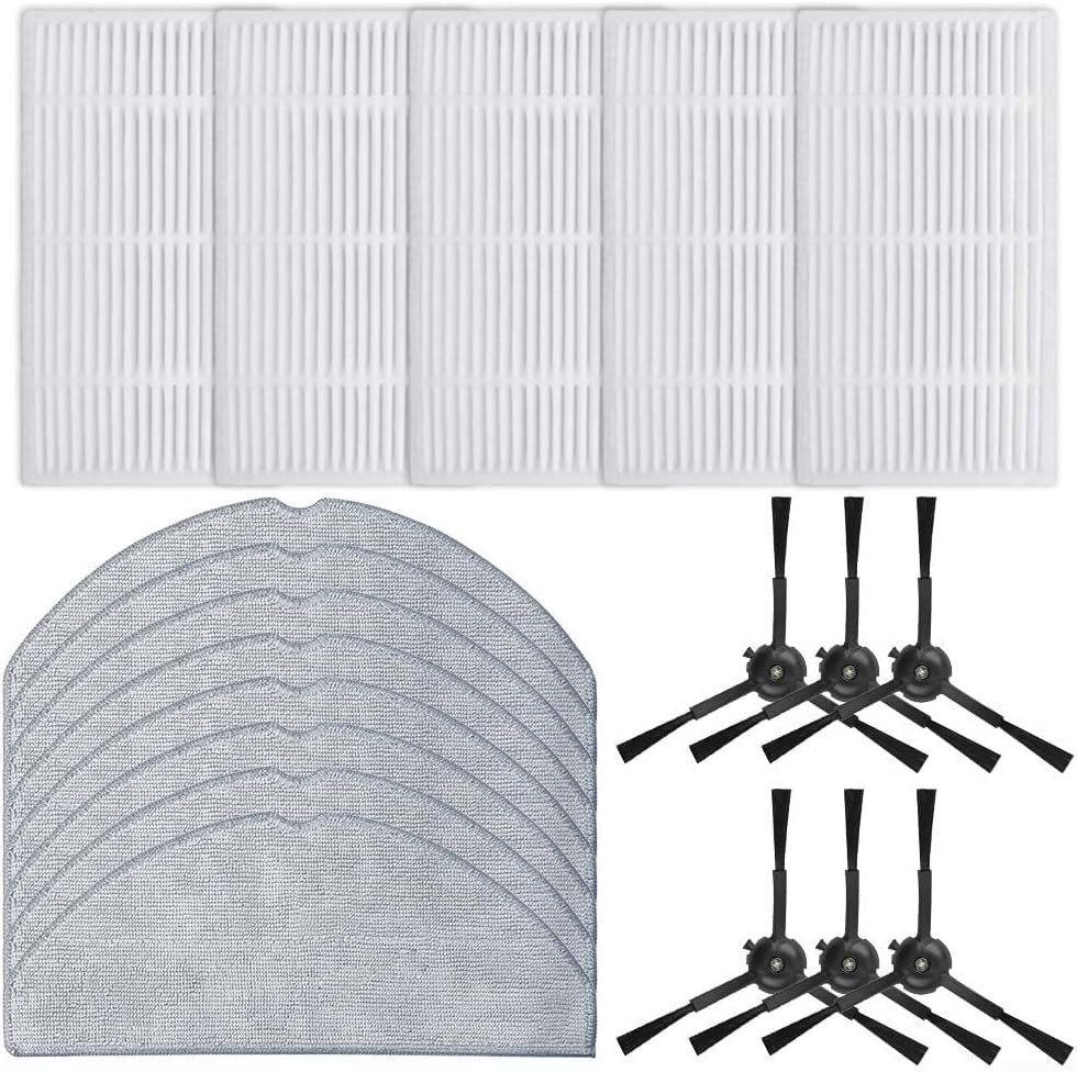 Replacement Parts Set Vacuum Cleaner Accessories Kit for Tapo RV30 Max Plus/RV20 Max Plus Robot Vacuum, Includes Filters, Side Brushes, Mop Cloths,Vacuum Cleaner Accessories(B)