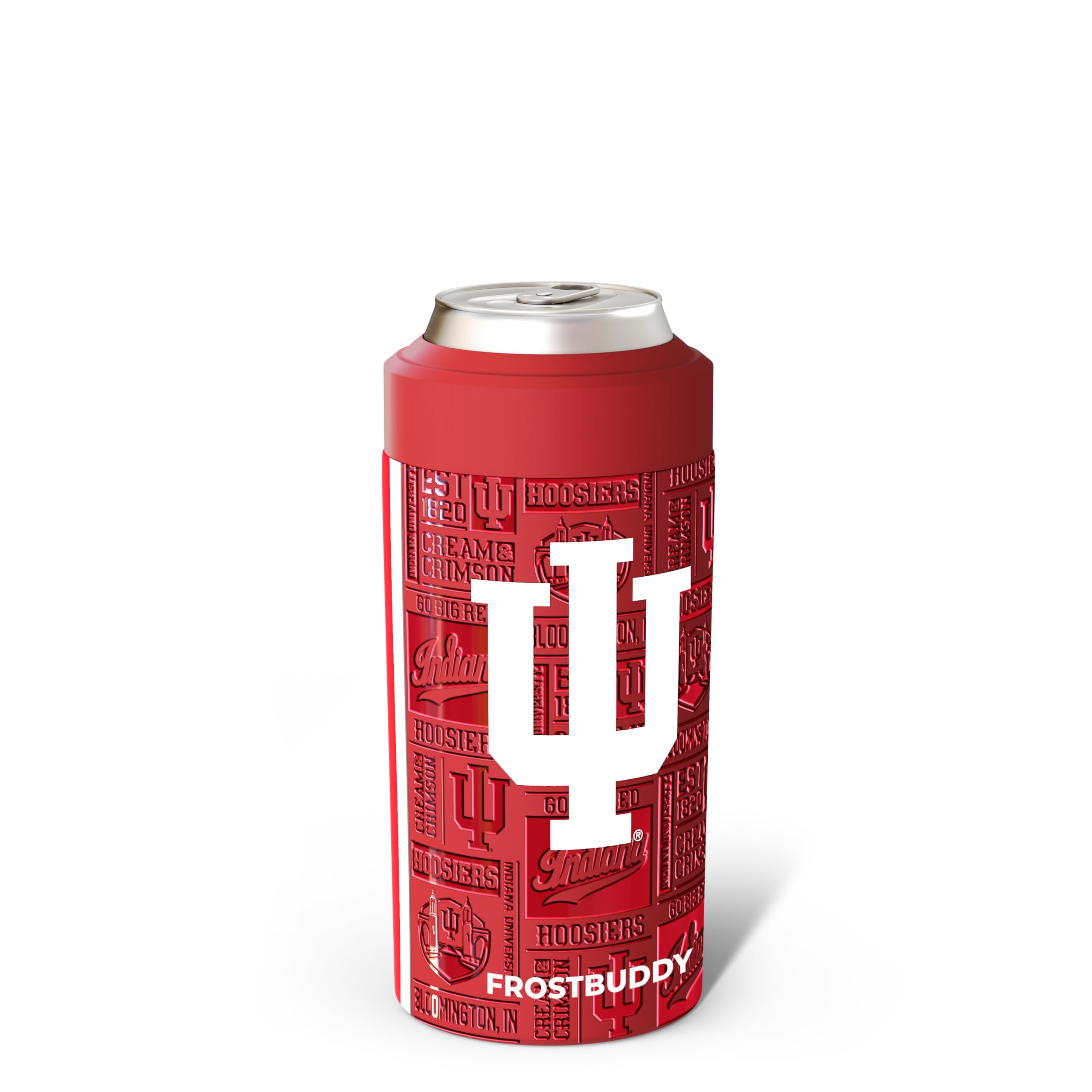 Frost Buddy Universal Can Cooler - Fits 12 &amp; 16 oz (Indiana Hoosiers | 3D)