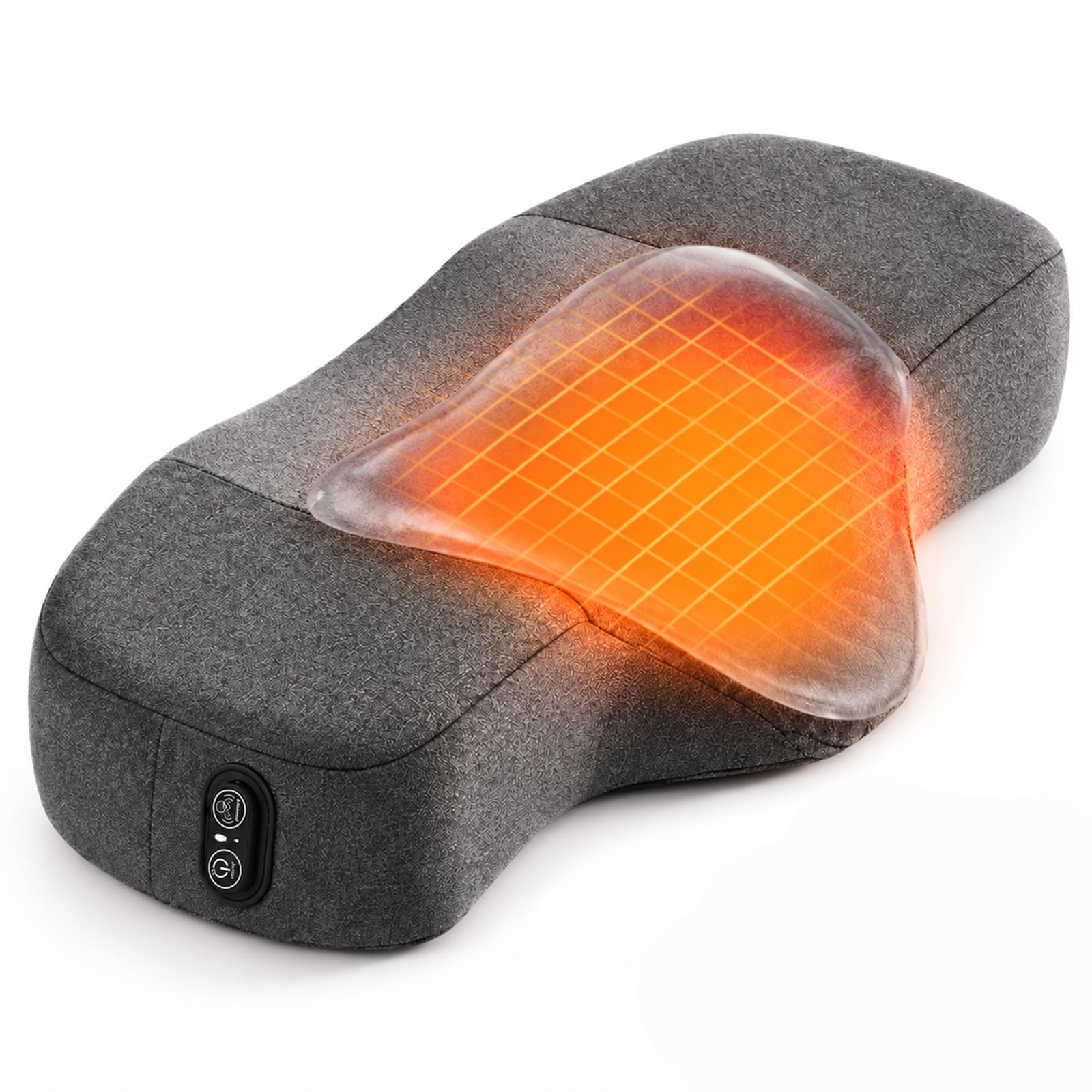 Cuscino massaggiante cervicale a batteria, 2500 mAh, 3 livelli di calore, 3 livelli di massaggio