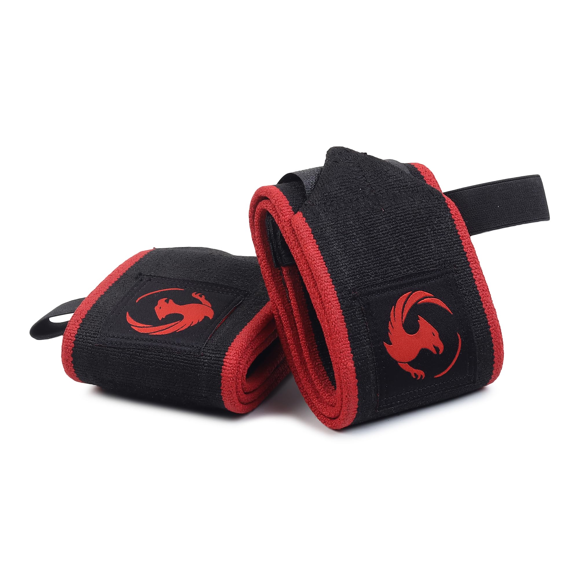 GRIFFIN GEARS® Wrist Wraps for Weightlifting & Powerlifting – Heavy-Duty Wrist Support with Thumb Loop & Velcro – Gym Wraps for Bench, Overhead Press, Cross Fit (1 Pair) (Black, 12.5 Inch)-image-21