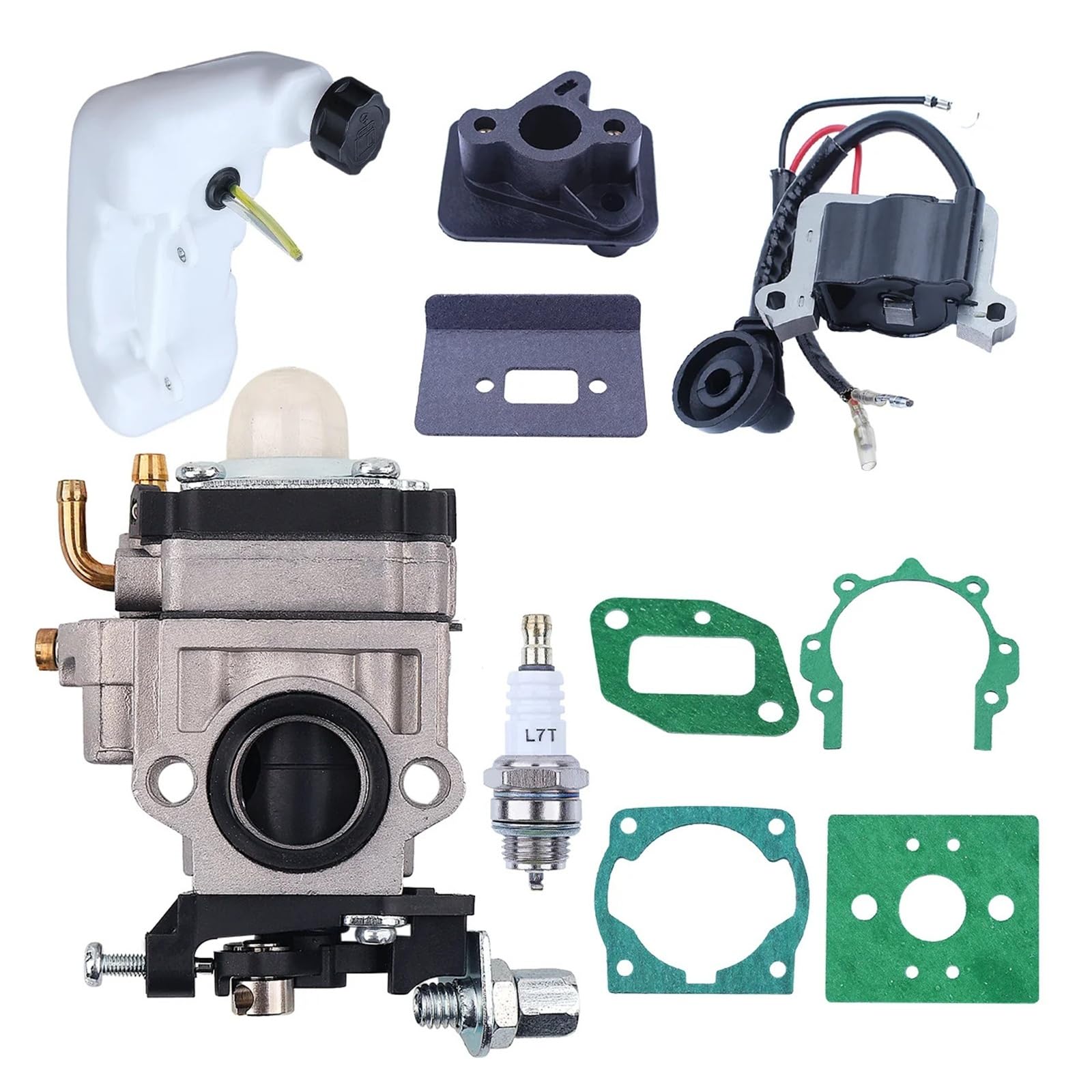 Carburador bobina de encendido tanque de combustible apto for 43CC 52CC 47CC 40-5 CG430 CG520 1E40F-5 40F-5 TL43 desbrozadora de motor de Gas