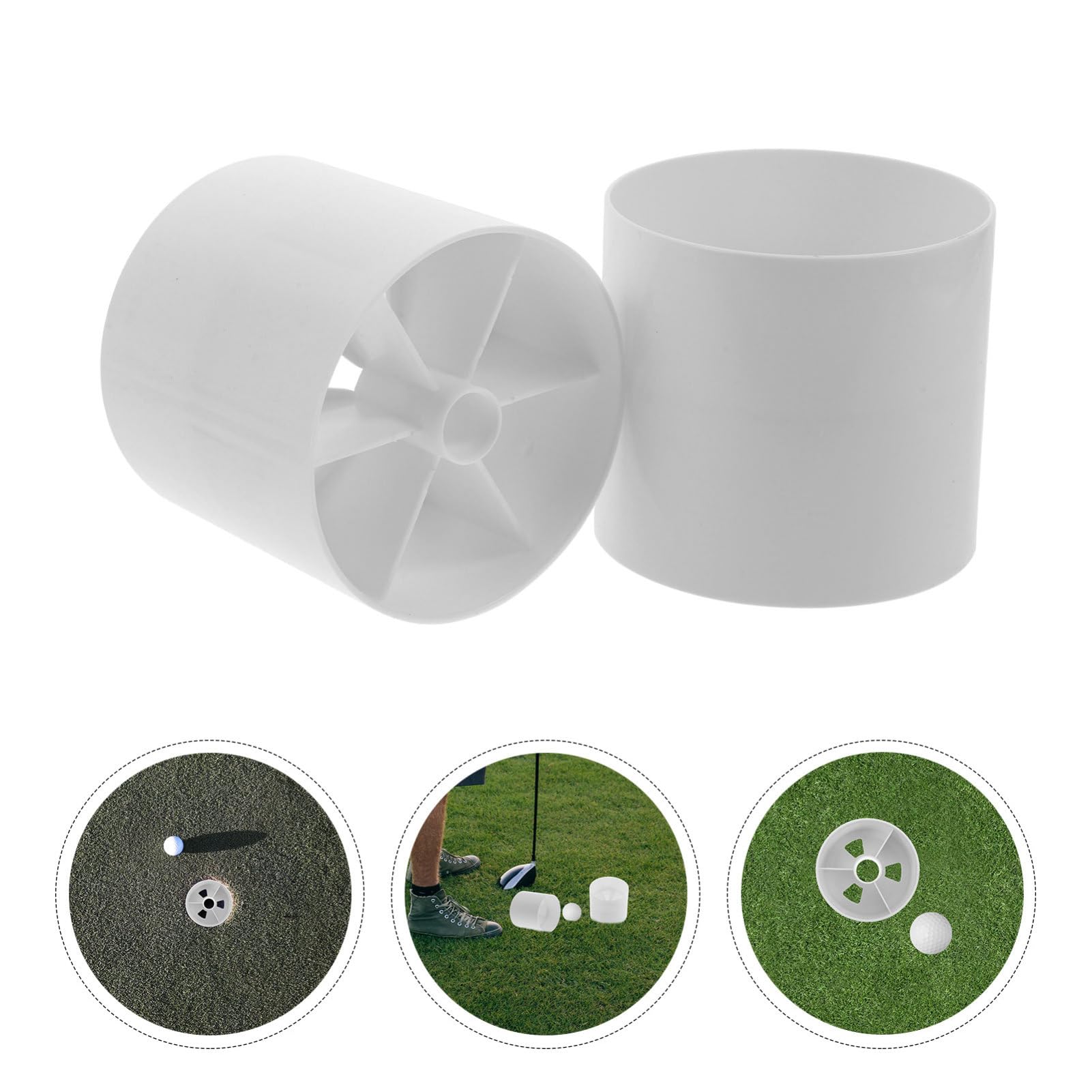 BESPORTBLE Golf Hole Cup Set 2pcs Putting Cups for Golf Training Tool for Golfing