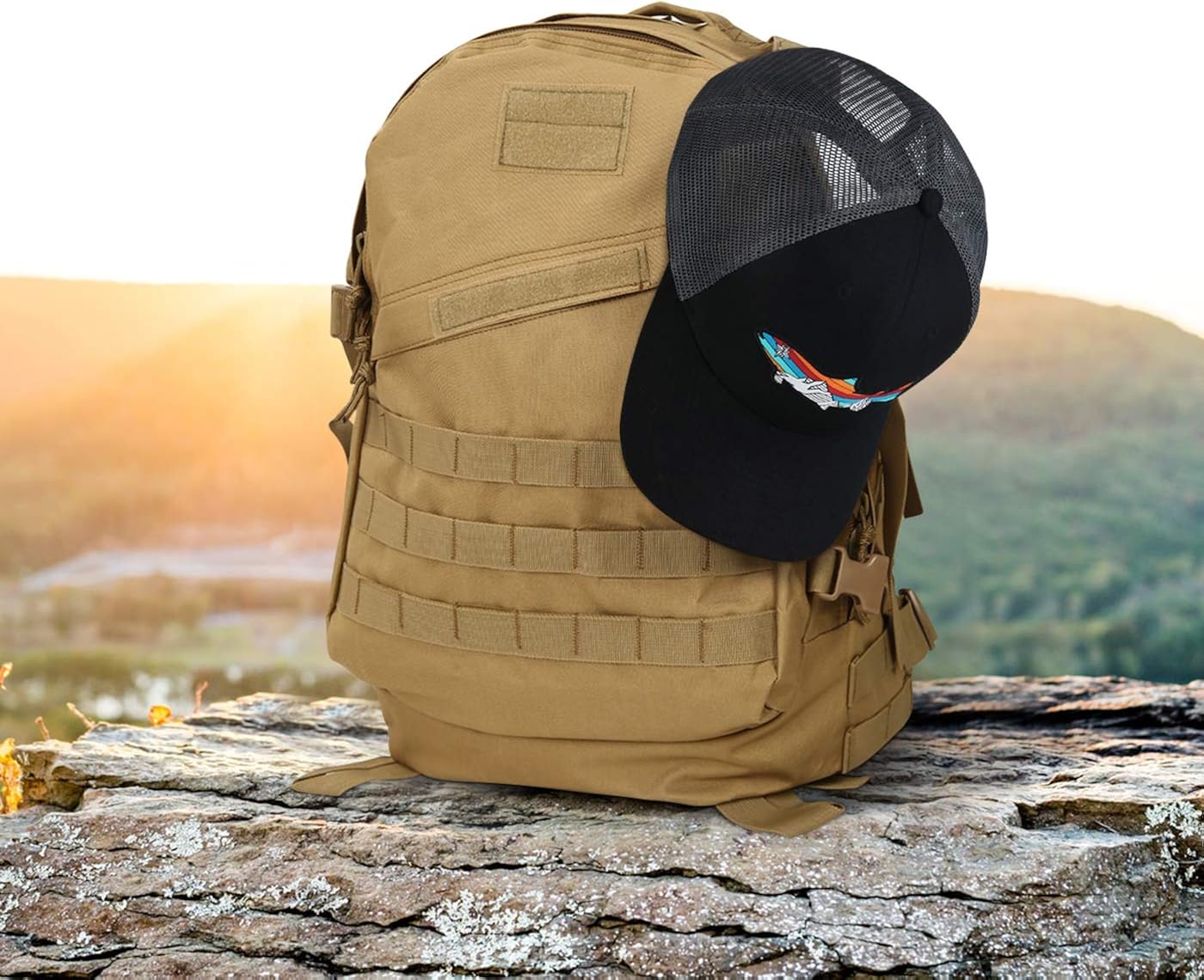 Black Trout Trucker Hat One Size