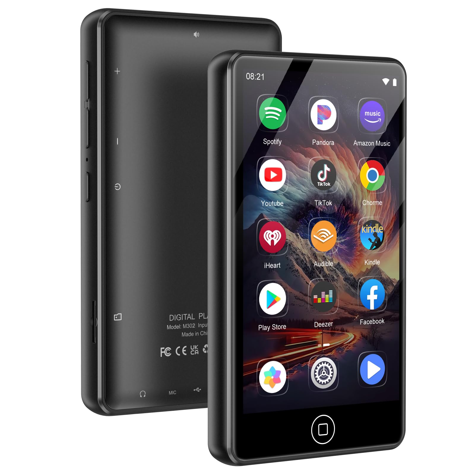 144GB MP3 Player with Bluetooth and Wi-Fi, Android Spotify Music Player for Pandora, Amazon Music, Audible. 4 Inch Touch Screen, Speaker, Support Play Store, Up to 1TB-image-42