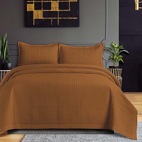 Miniatura 15 de Tribeca Living Juego de edredón tamaño Queen de gran tamaño, juego de ropa de cama suave de 3 piezas, incluye una colcha y dos fundas de almohada