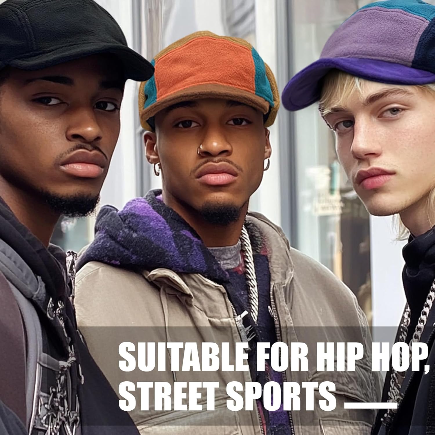 Croogo Fleece Baseball Cap with Ear Flaps Warm Earmuff Cap Foldable Trapper Hat - Image 7