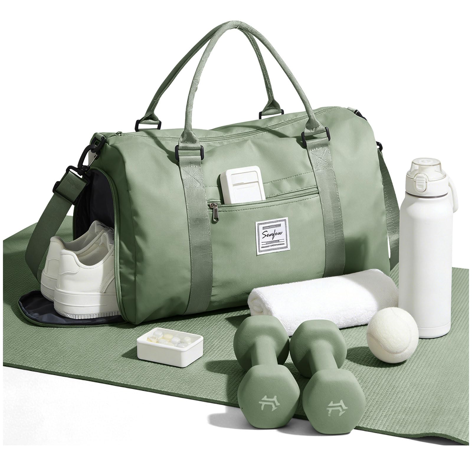 Weekender Duffel Bags for Women Men, Travel Totes Bag for Airplane, Cute Sports Gym Dance Overnight Luggage Bag with Wet Pocket Shoe Compartment, Carry On Hospital Bag for Labor and Delivery